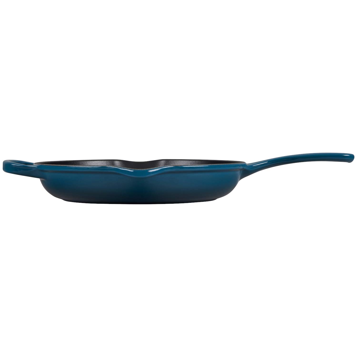 le-creuset-enameled-cast-iron-signature-iron-handle-skillet-9-deep-teal image 3