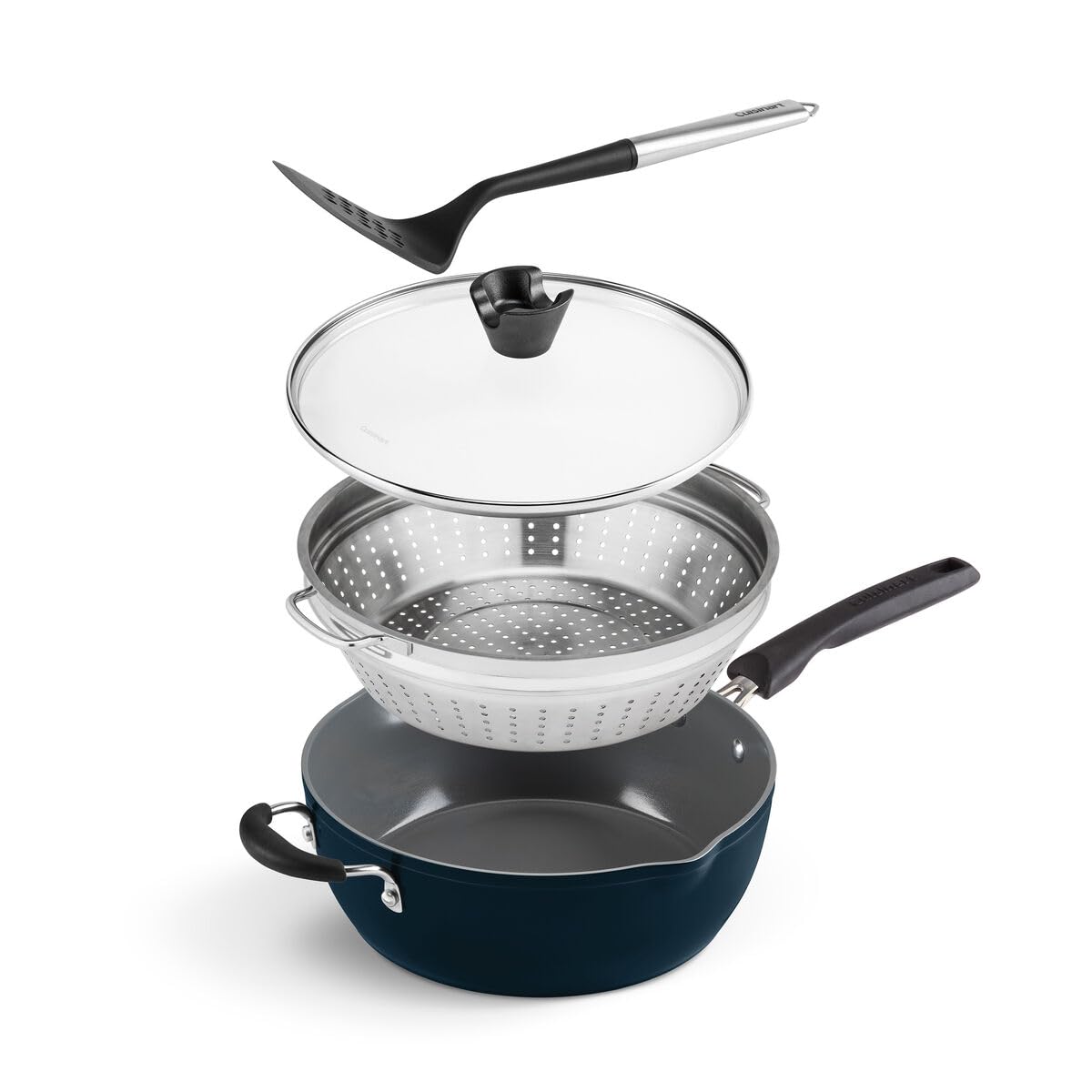 cuisinart-preferred-pan-4-piece-set-4-5-qt-multi-purpose-pan-with-cover-steamer- image 2