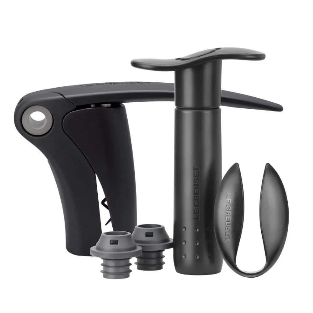 le-creuset-wine-tools-gift-set-5-piece-black-grey image 1