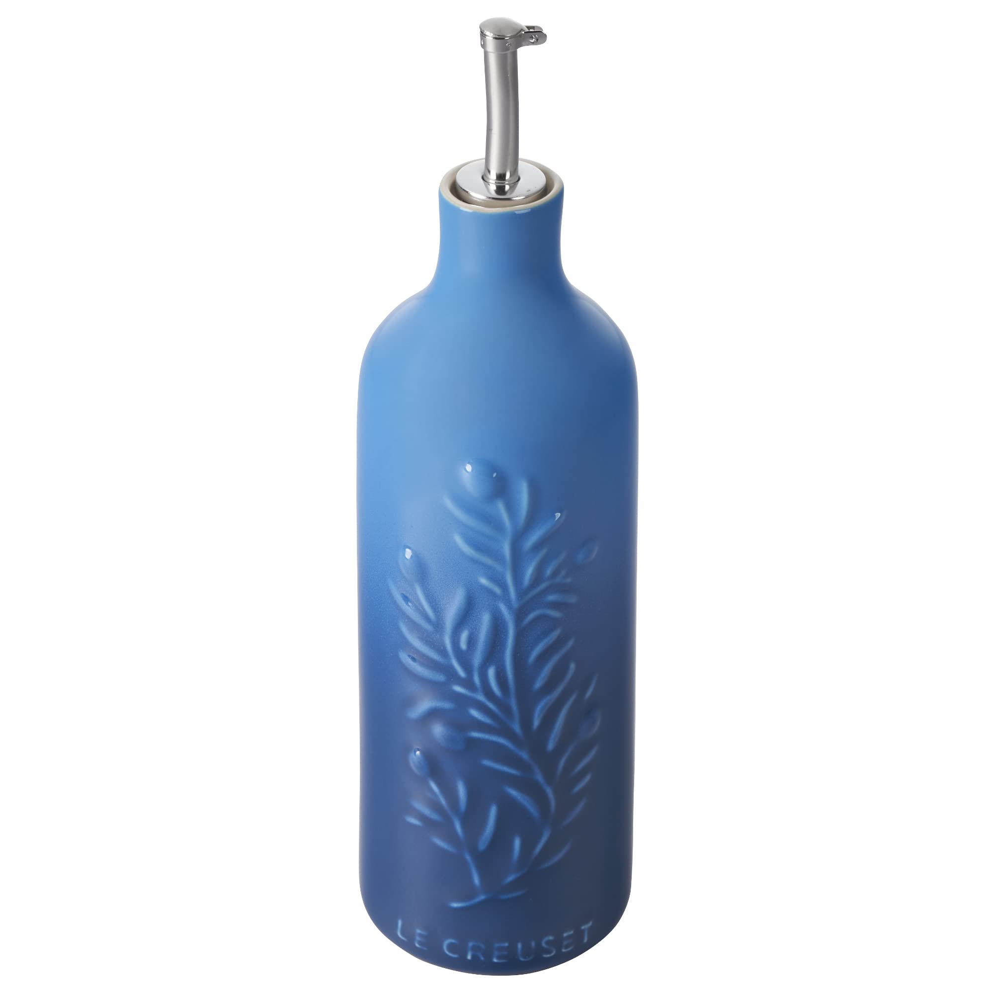 le-creuset-olive-branch-collection-stoneware-oil-cruet-9-inch-marseille image 1
