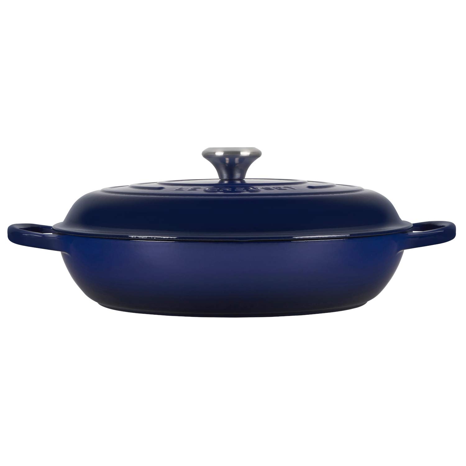 le-creuset-enameled-cast-iron-signature-braiser-5-qt-indigo image 2