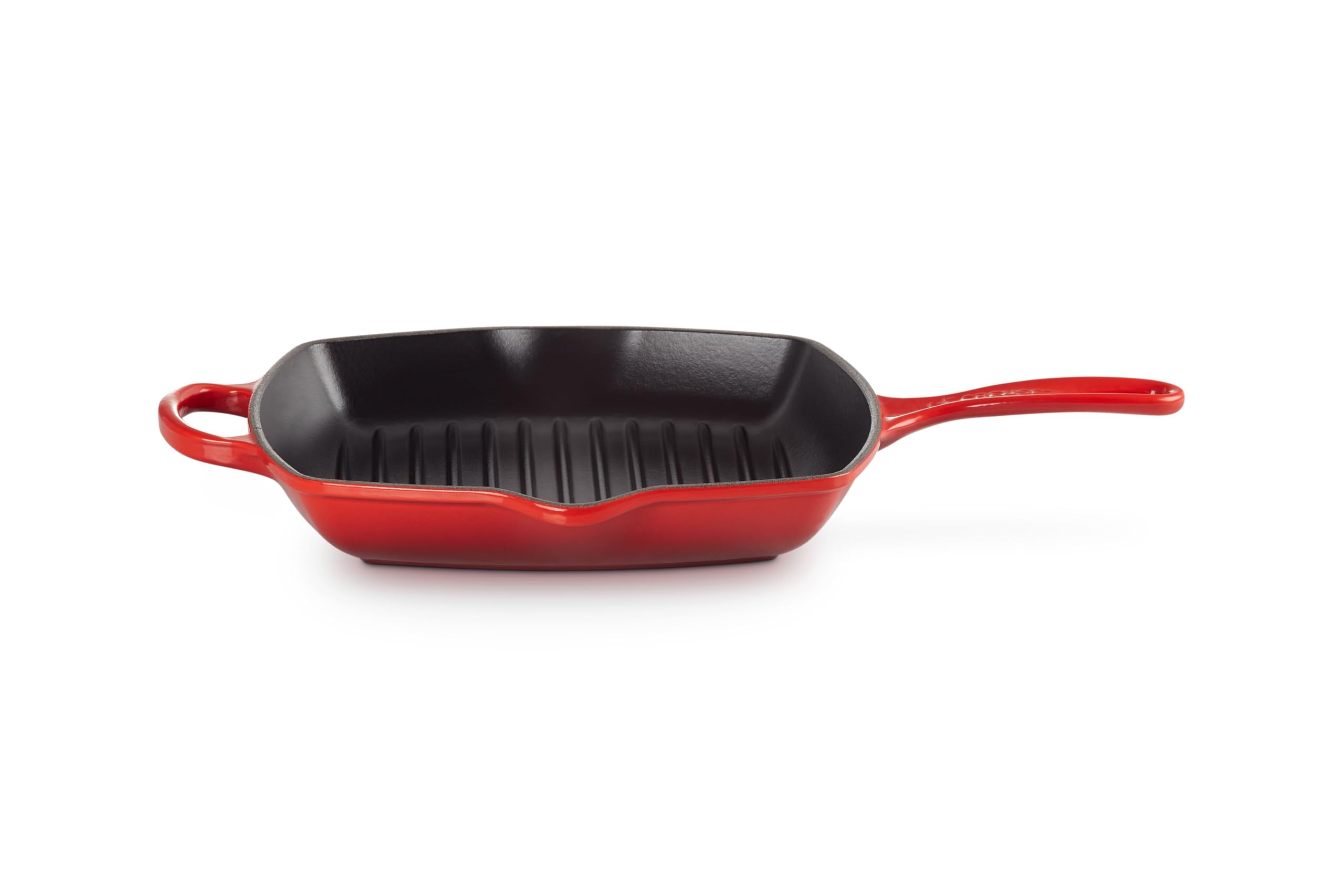 le-creuset-signature-10-25-enameled-cast-iron-square-skillet-grill-cerise image 2