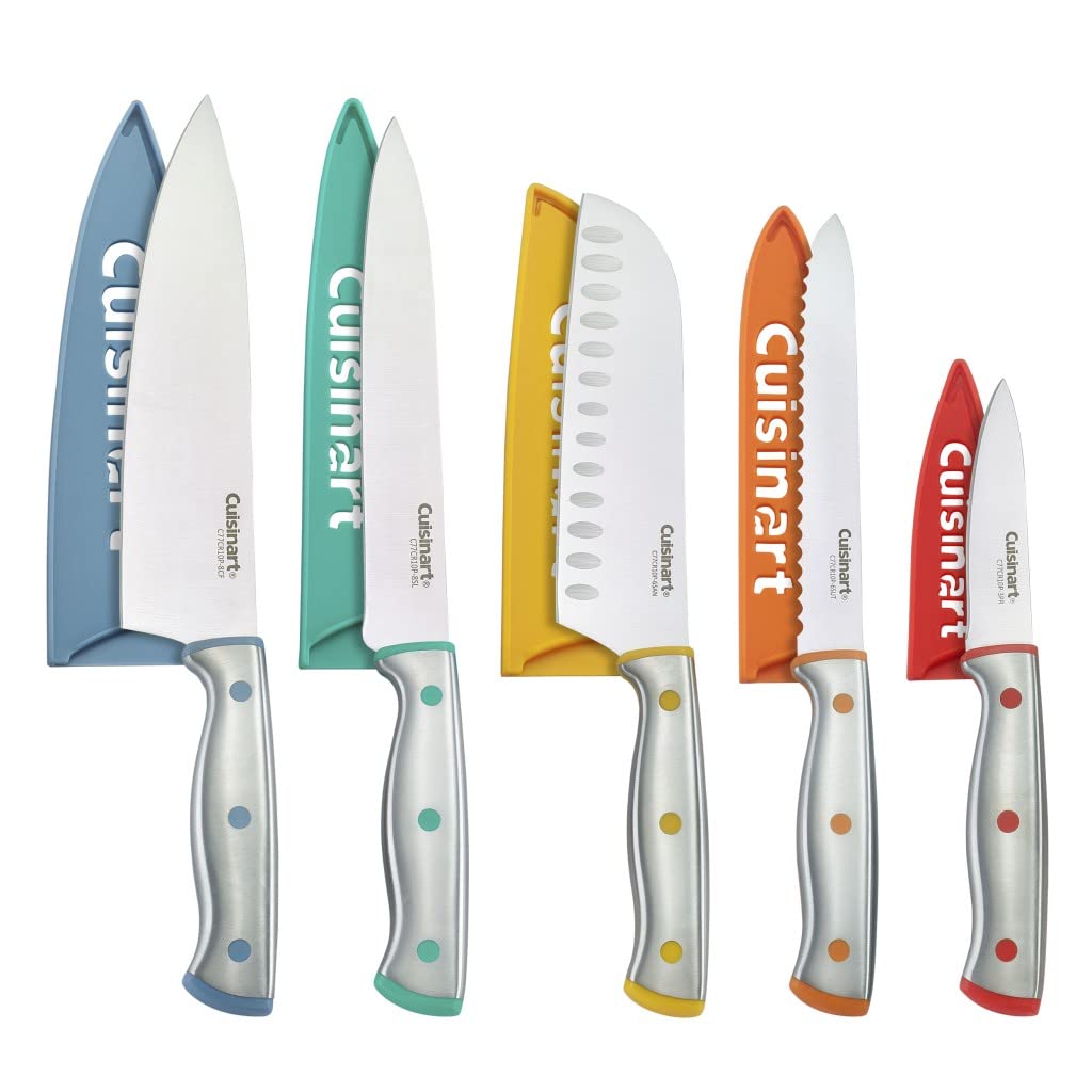 cuisinart-c77cr-10p-10-piece-stainless-steel-cutlery-set-with-color-rivets-and-b image 1