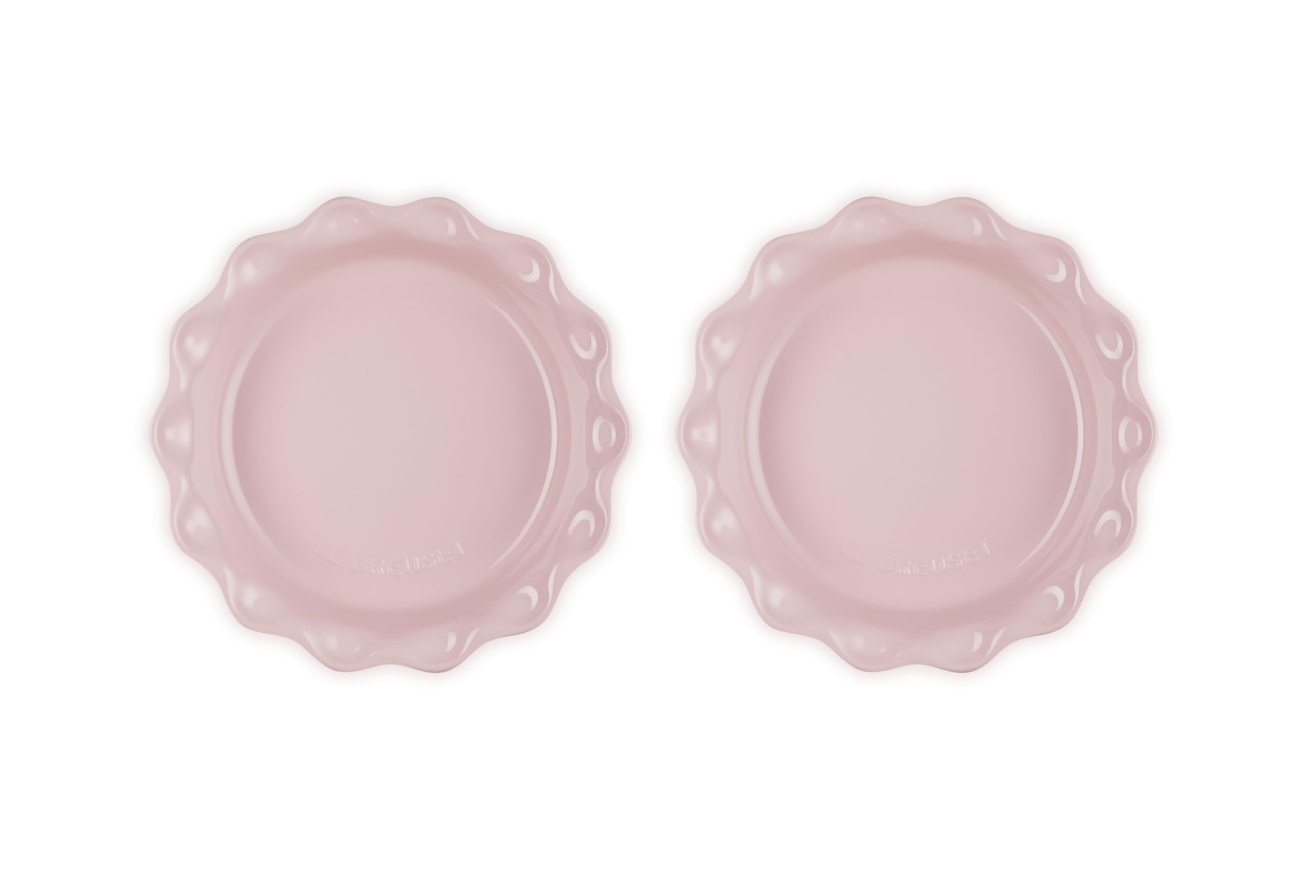 le-creuset-heritage-9-inch-stoneware-fluted-pie-dish-set-of-2-chiffon-pink image 4