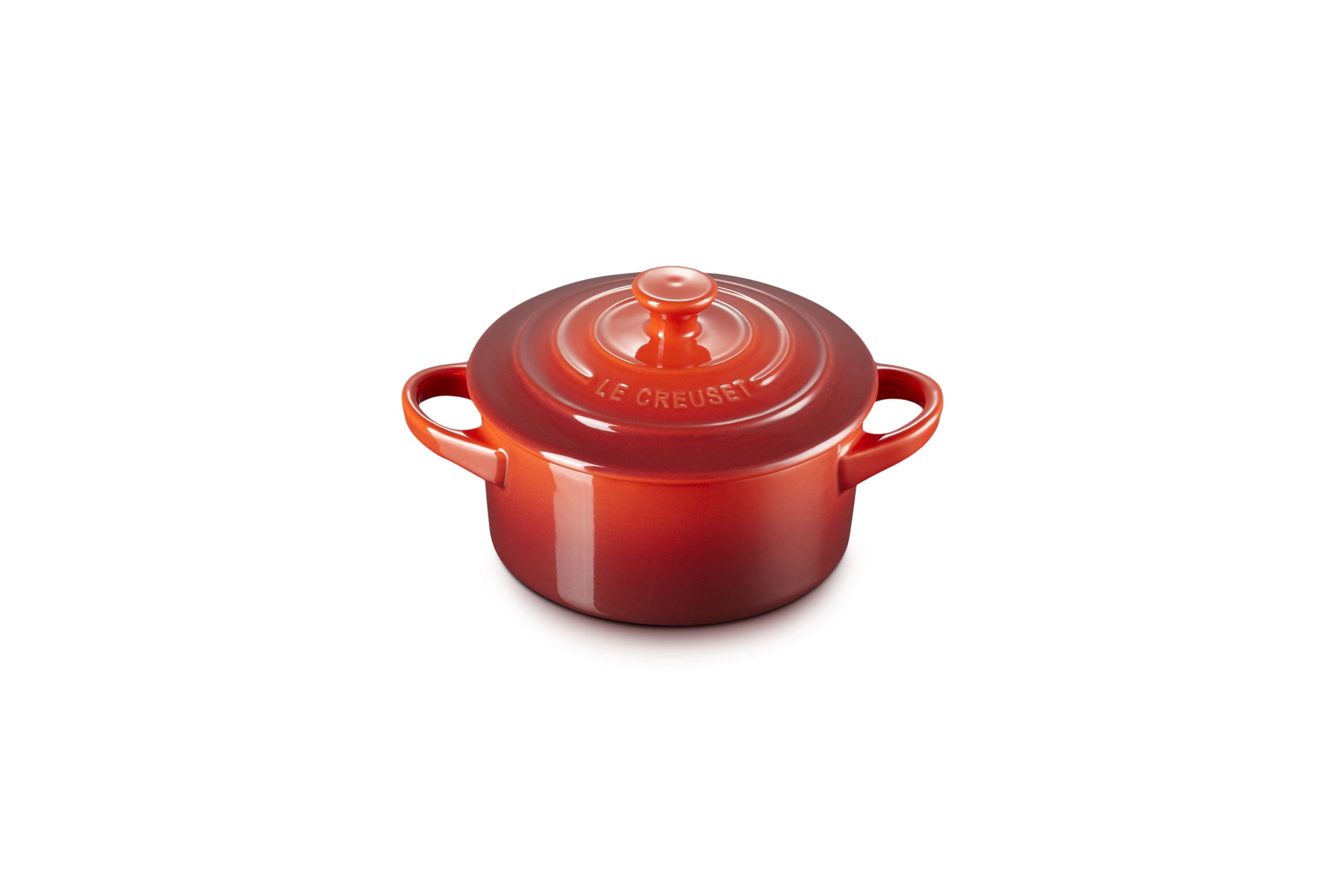 le-creuset-stoneware-mini-cocottes-set-of-4-with-cookbook-8-oz-each-cerise image 2