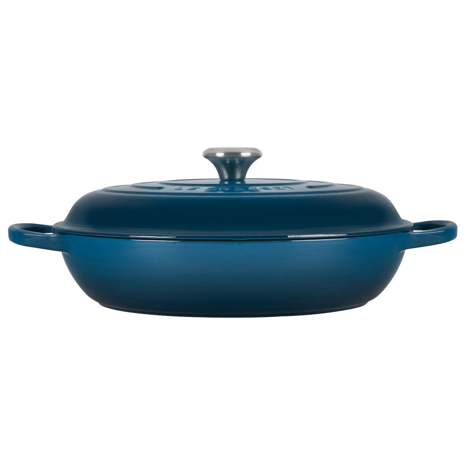 le-creuset-enameled-cast-iron-signature-braiser-5-qt-deep-teal image 2