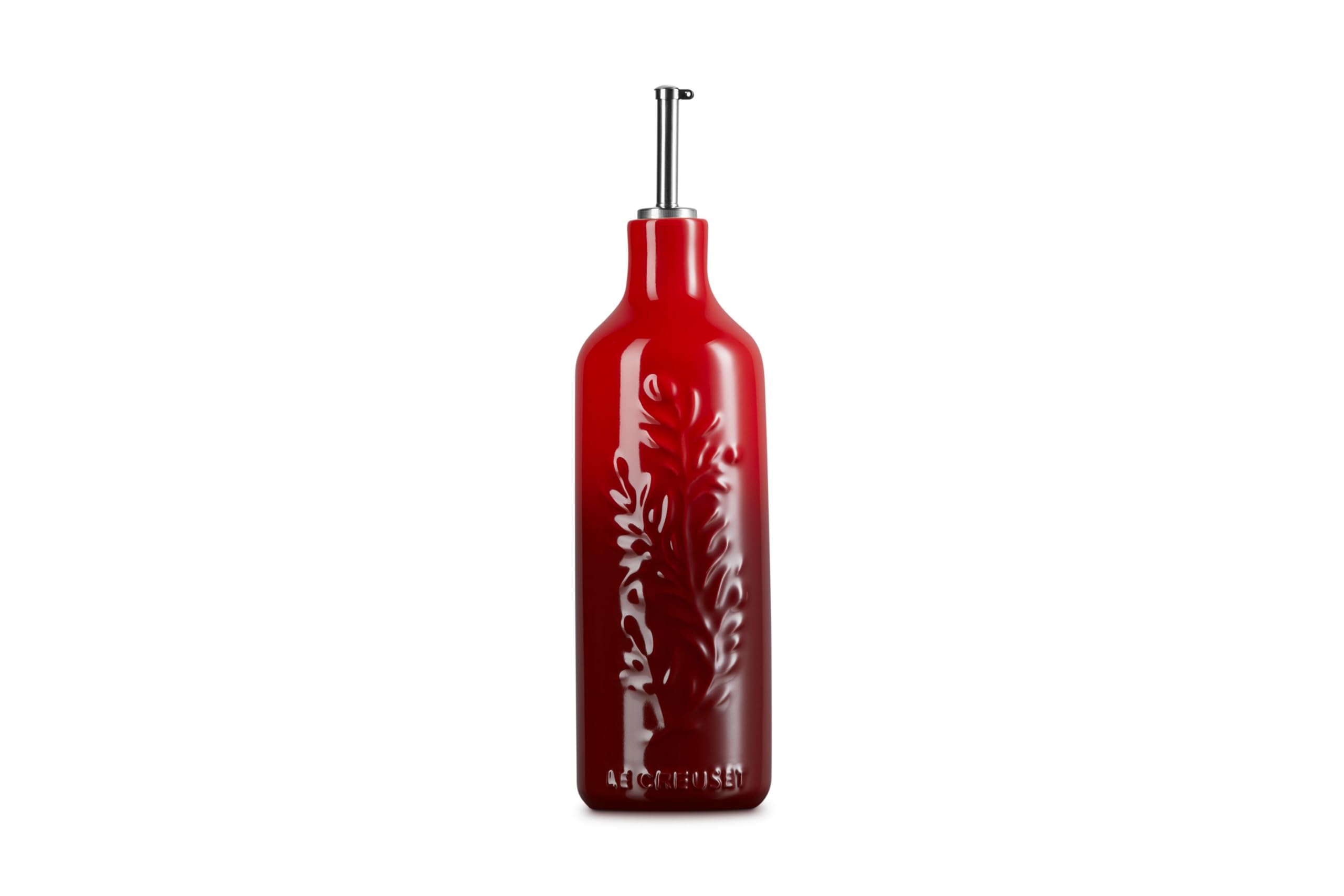 le-creuset-olive-branch-collection-stoneware-oil-cruet-20-oz-cerise image 2