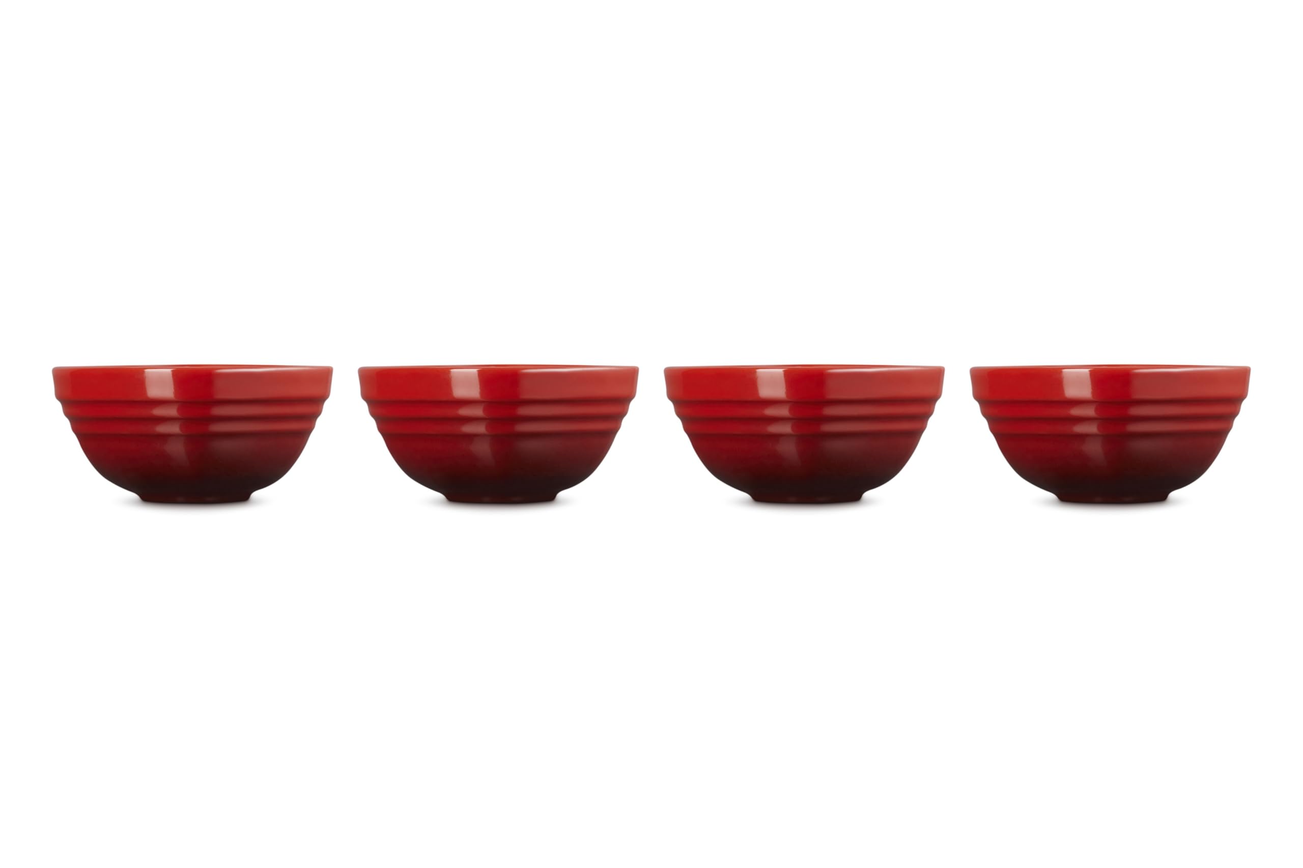 le-creuset-stoneware-set-of-4-mini-heart-pinch-bowls-cerise image 3