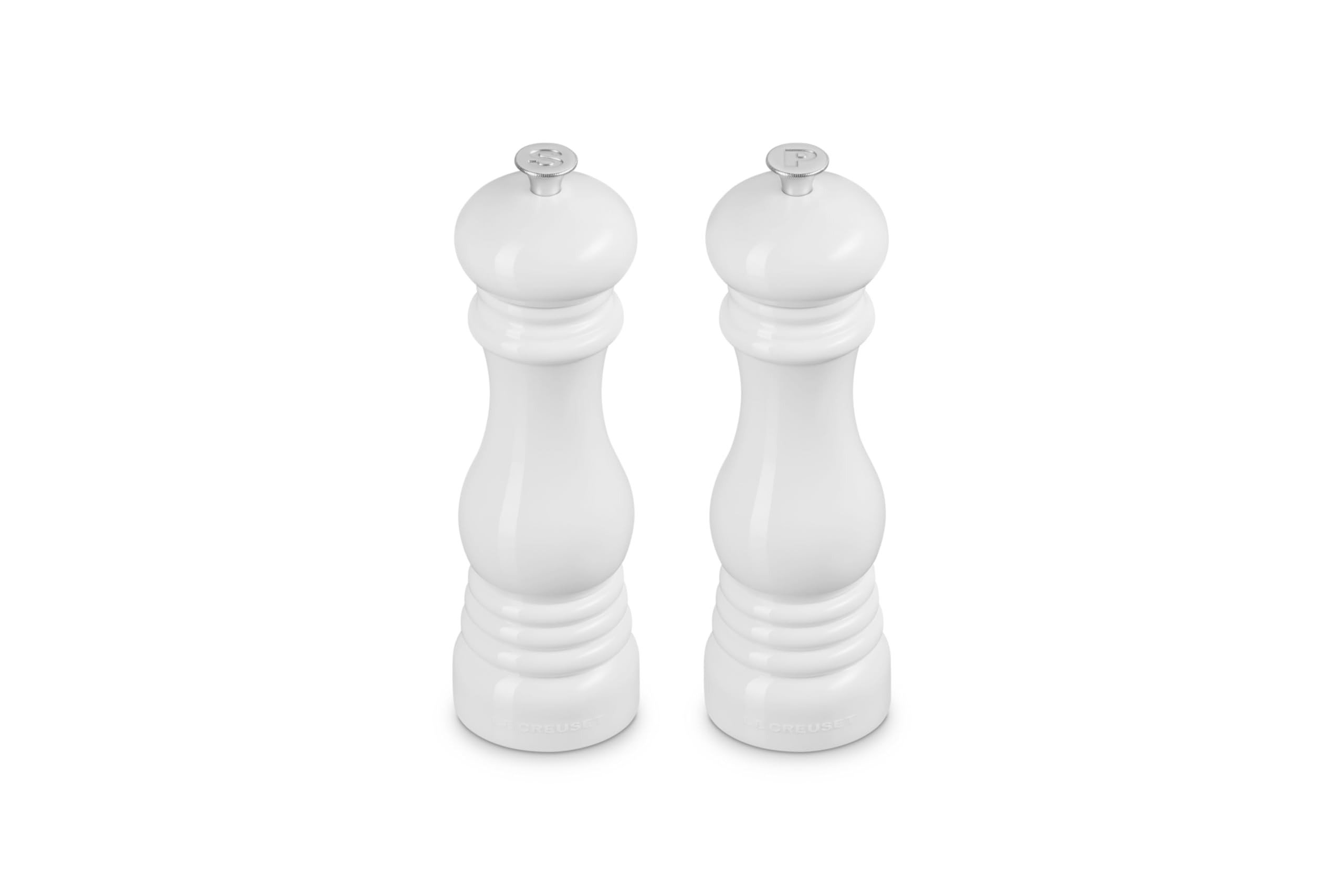 le-creuset-8-inch-salt-and-pepper-mill-set-white image 2