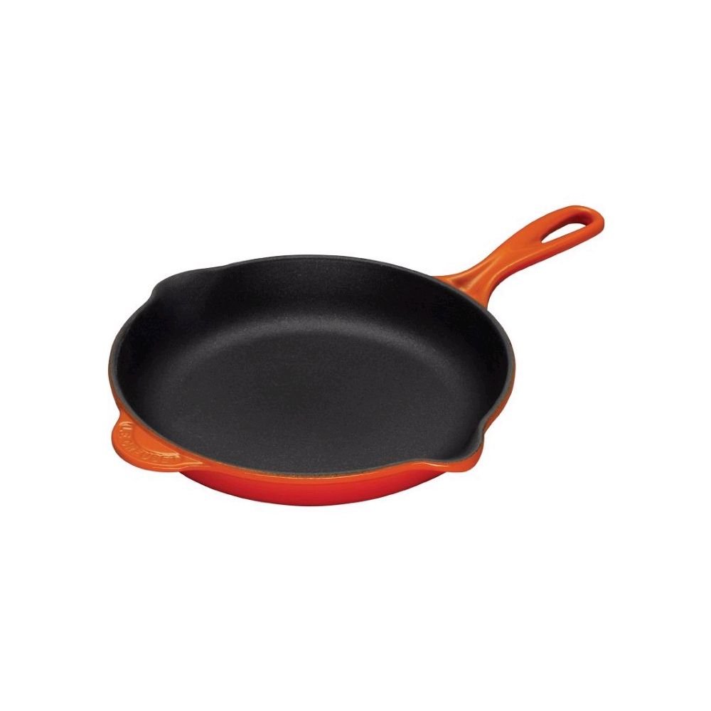 le-creuset-enameled-cast-iron-11-75-inch-skillet-with-iron-handle-cassis image 5