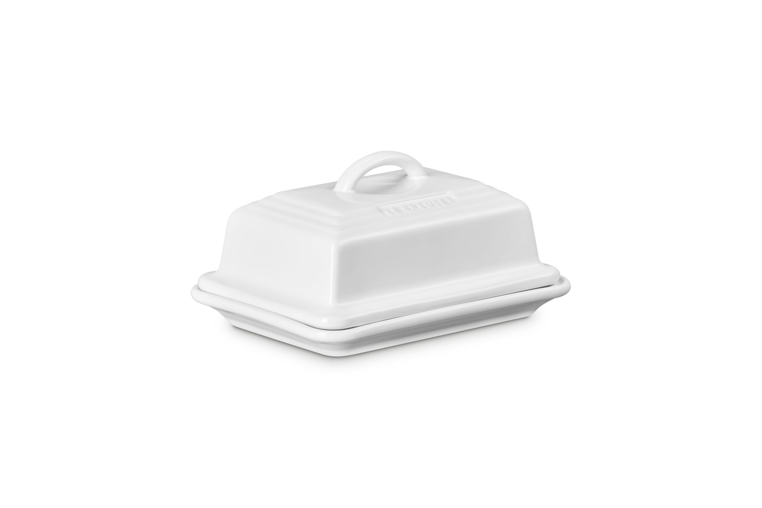 le-creuset-stoneware-european-butter-dish-white image 1