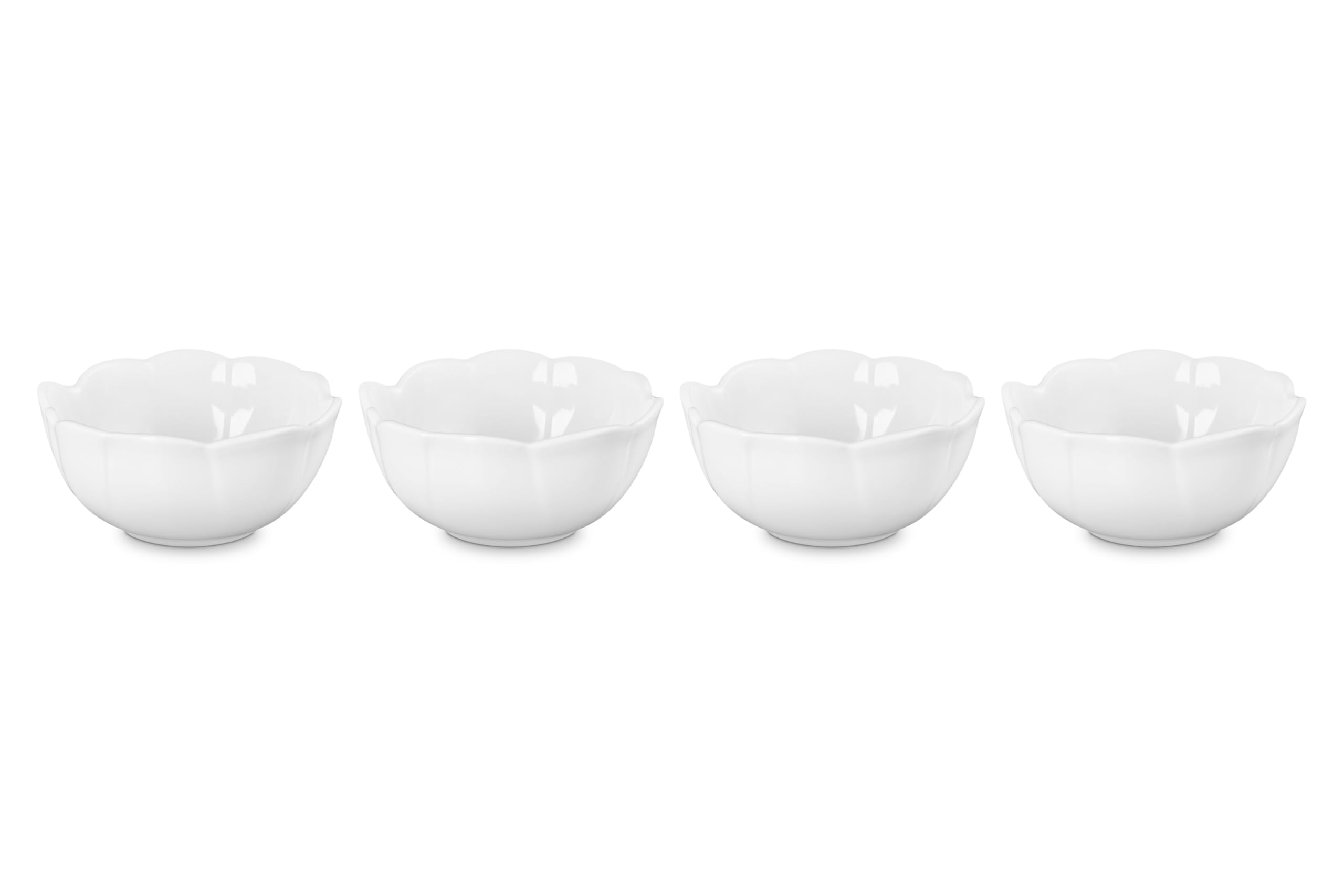 le-creuset-stoneware-petal-mini-bowls-set-of-4-white image 1