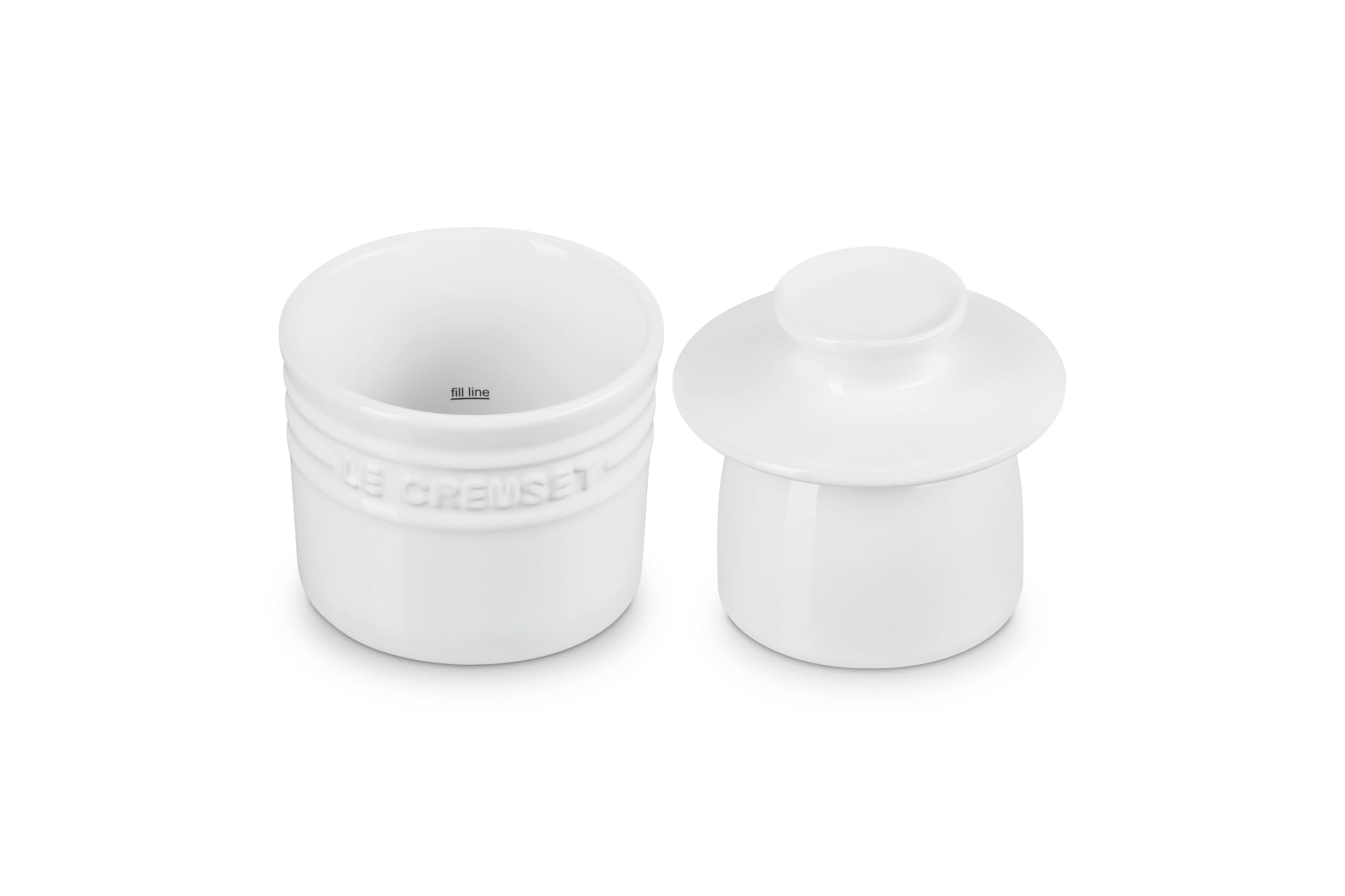 le-creuset-stoneware-butter-crock-6-oz-white image 1