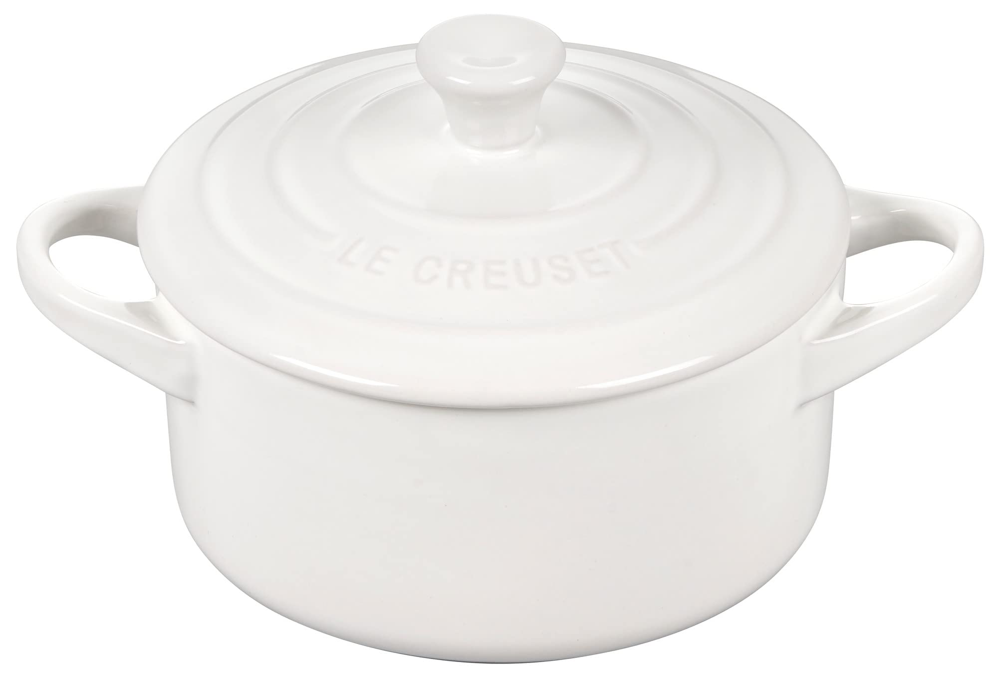le-creuset-stoneware-set-of-4-mini-cocottes-with-cookbook-8-oz-each-white image 2