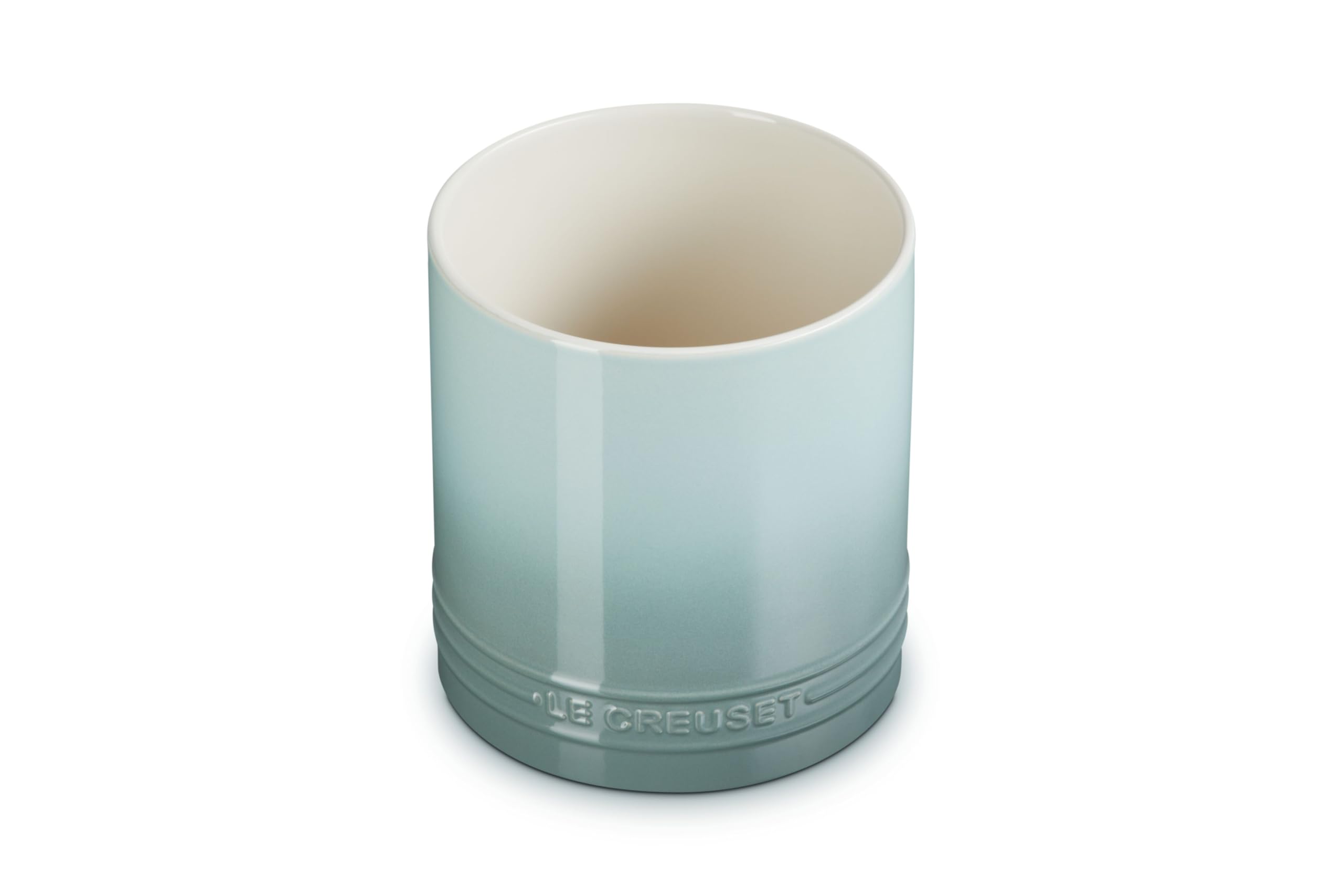 le-creuset-signature-straight-wall-stoneware-utensil-crock-1-qt-riviera image 8