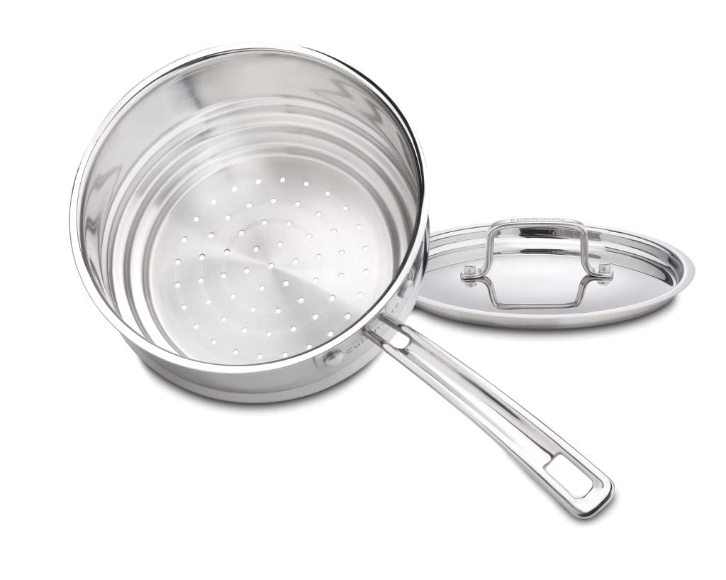 cuisinart-multiclad-pro-20cm-stainless-skillet-with-universal-steamer image 1