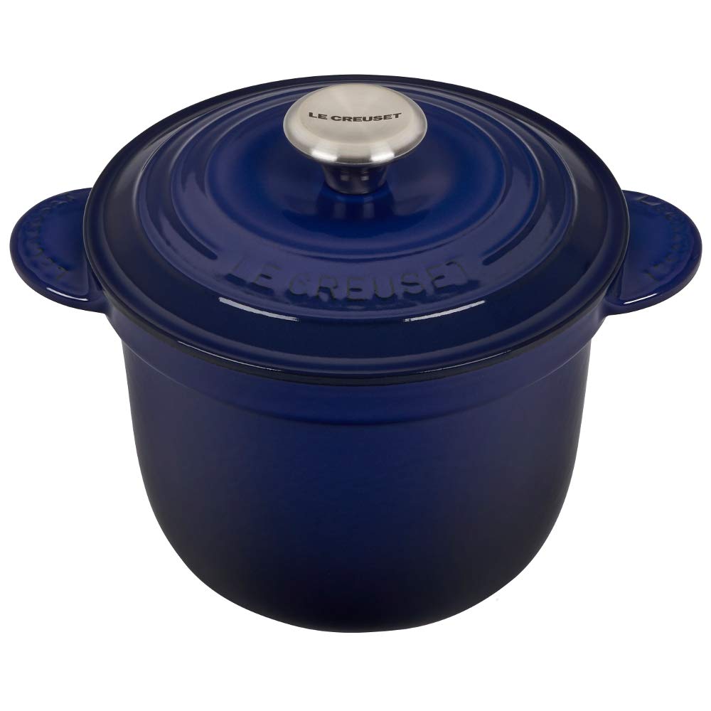 le-creuset-enameled-cast-iron-rice-pot-with-lid-stoneware-insert-2-25-qt-cerise image 8