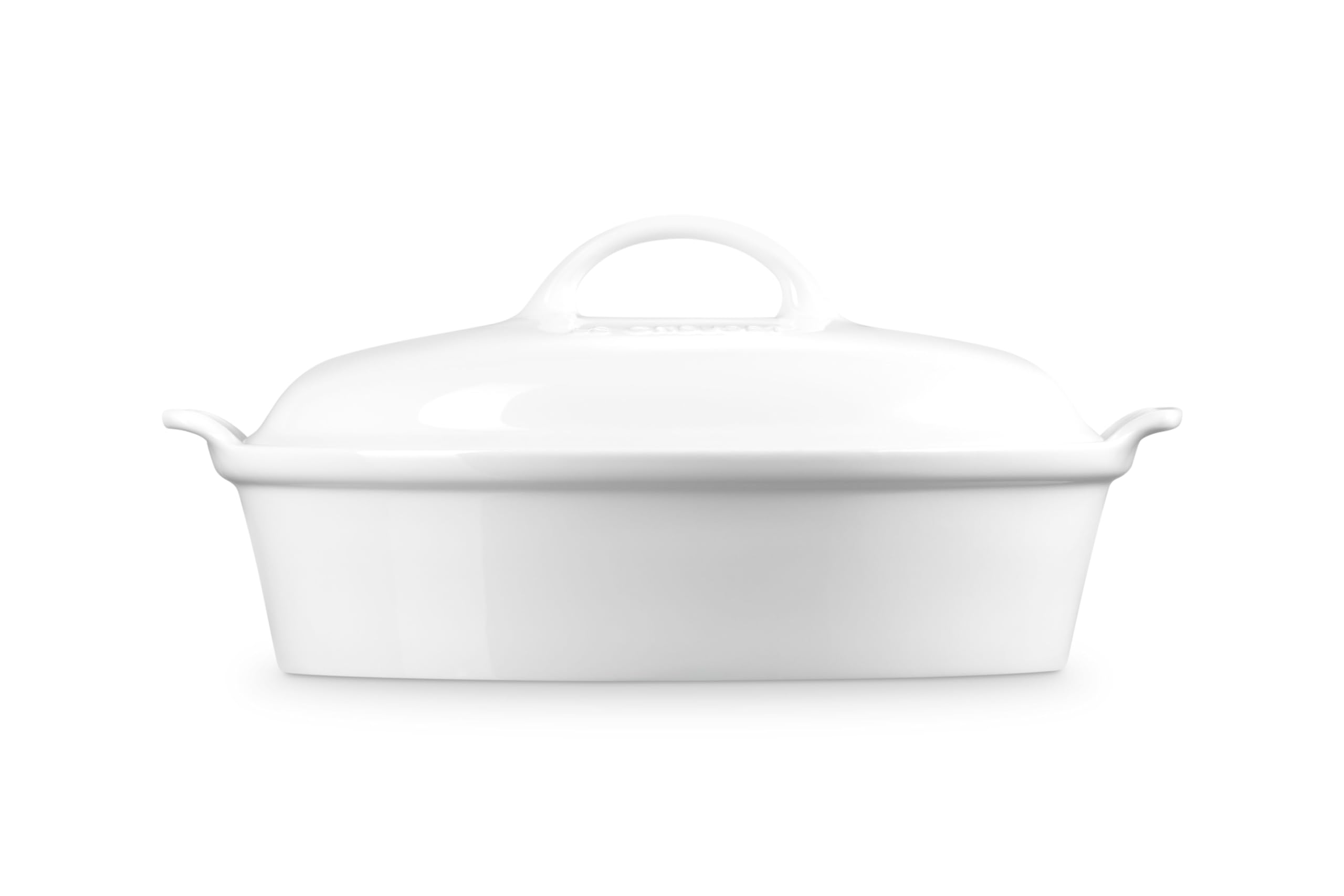 le-creuset-stoneware-heritage-covered-oval-casserole-4-qt-14-in-white image 2