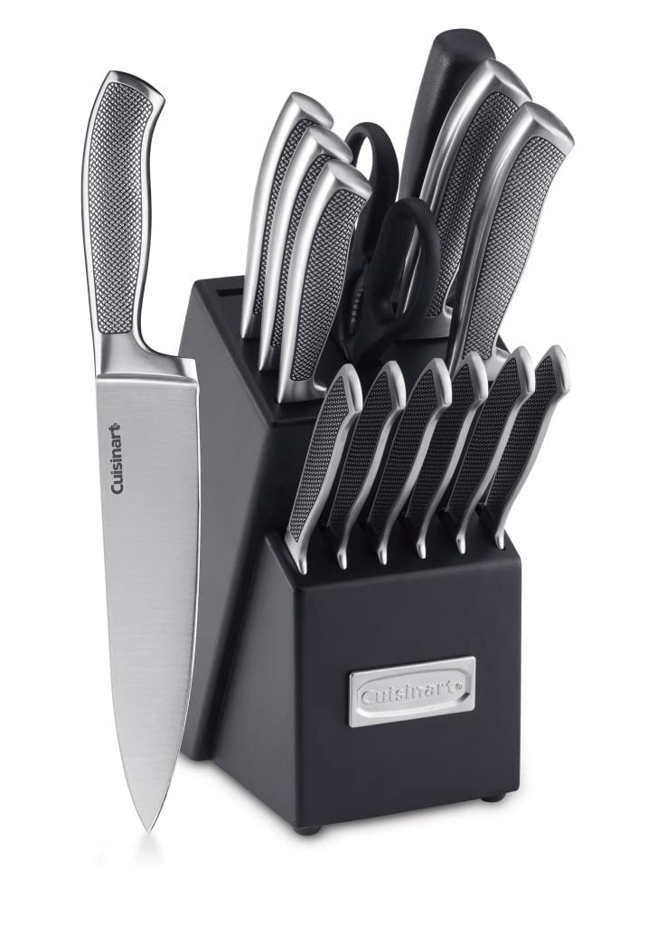 cuisinart-graphix-15-piece-block-knife-set-c77ss-15p-stainless-steel-cutlery image 1