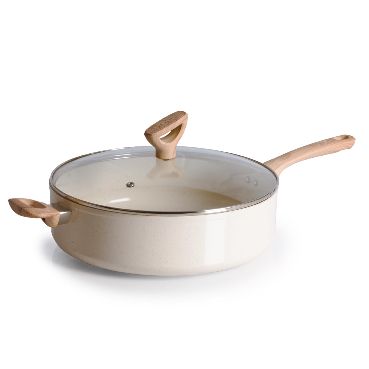 t-fal-revive-6-qt-ceramic-nonstick-saut-pan-with-lid-beige-granite image 1