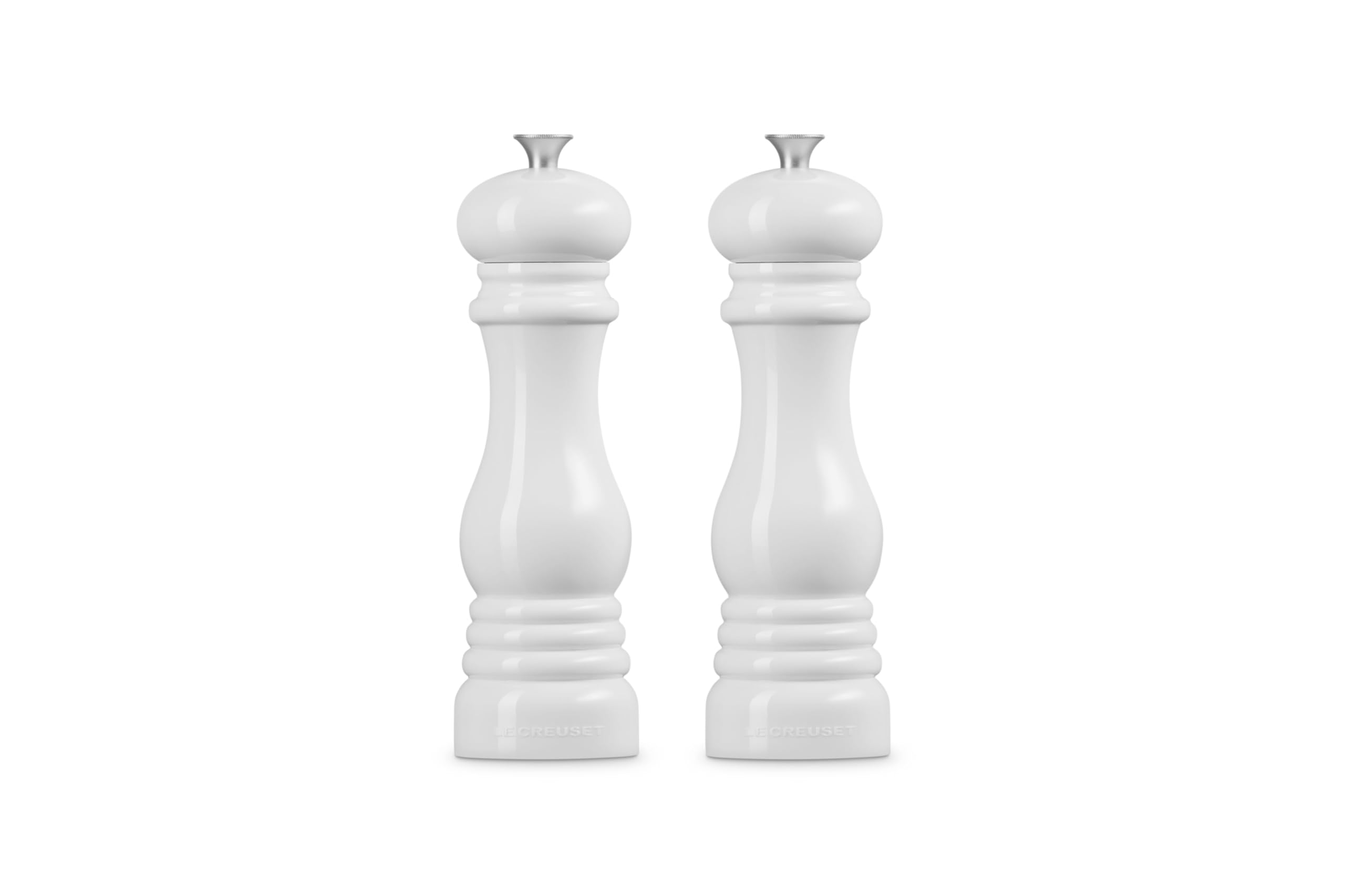le-creuset-8-inch-salt-and-pepper-mill-set-white image 3