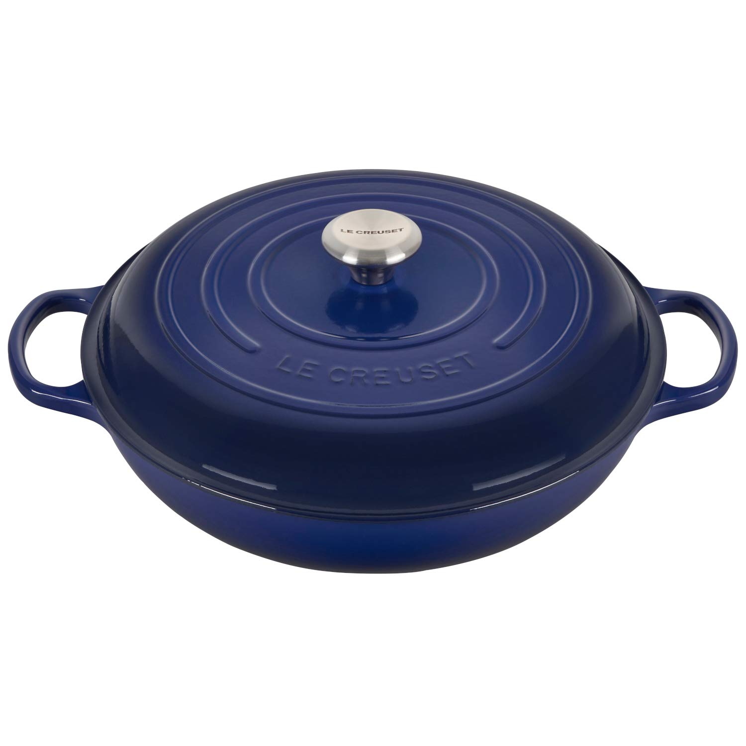 le-creuset-enameled-cast-iron-signature-braiser-5-qt-indigo image 1