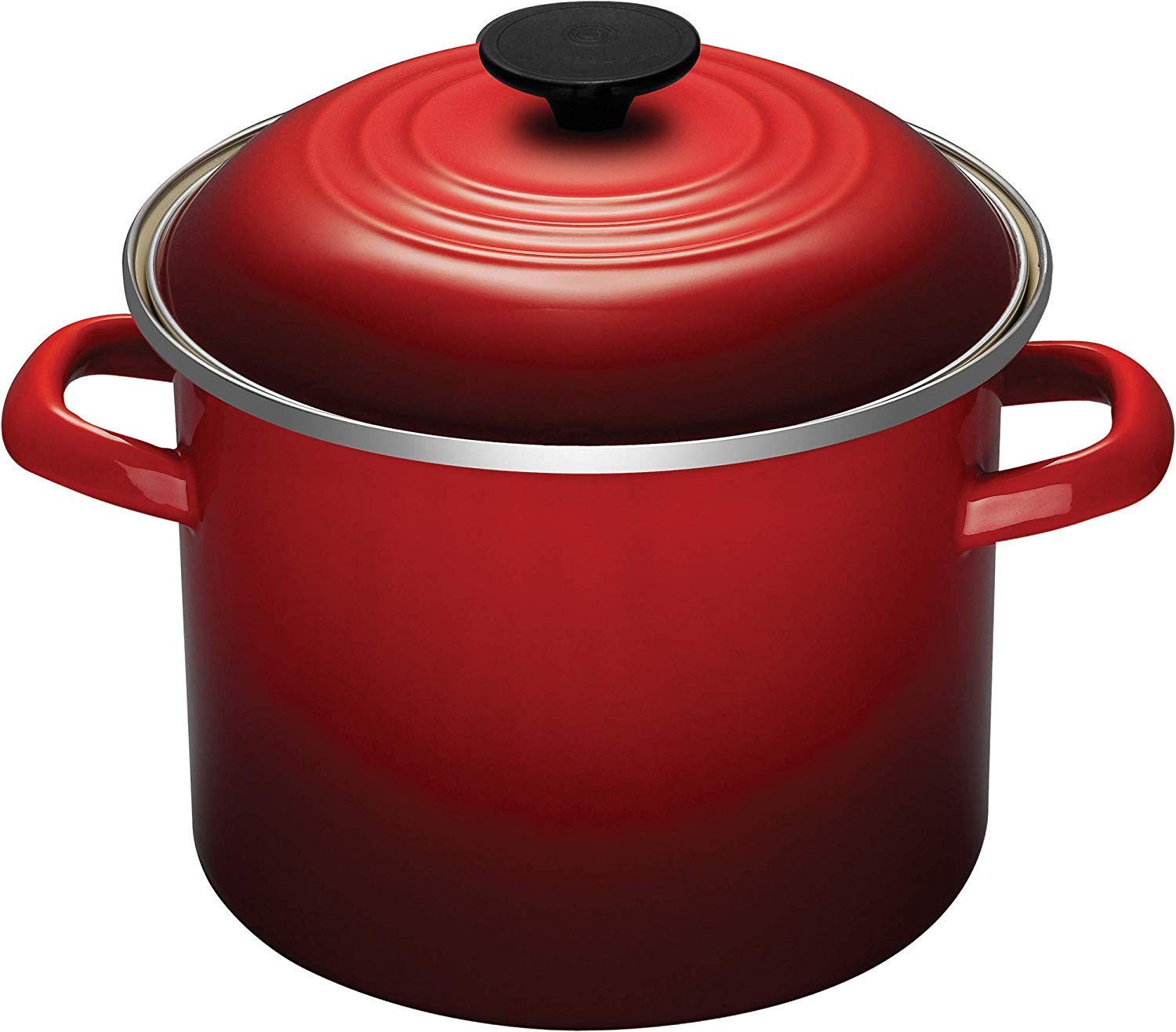 le-creuset-enamel-on-steel-stockpot-6-qt-cerise image 1