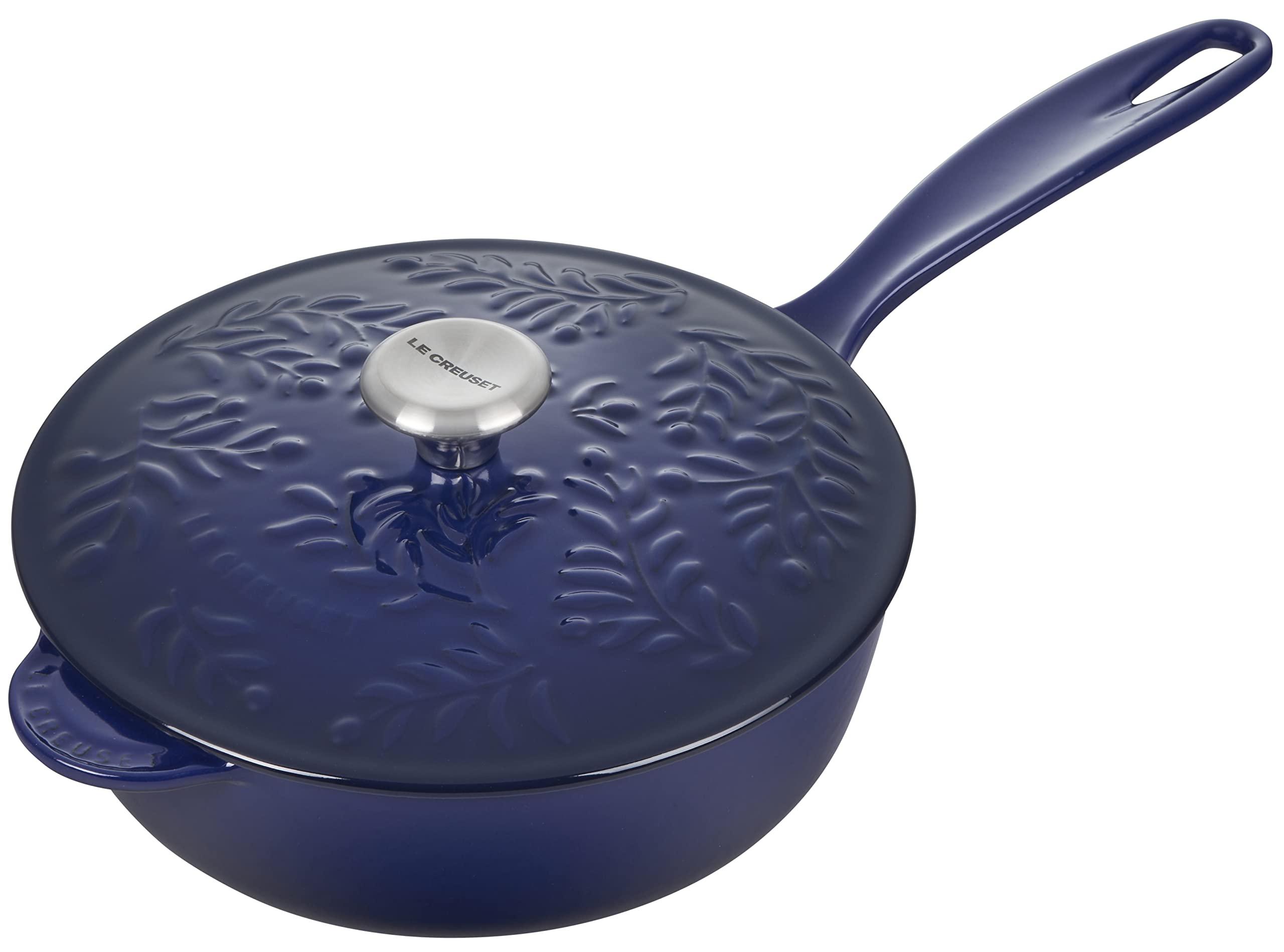 le-creuset-olive-branch-collection-enameled-cast-iron-saucier-2-25-qt-marseille- image 8
