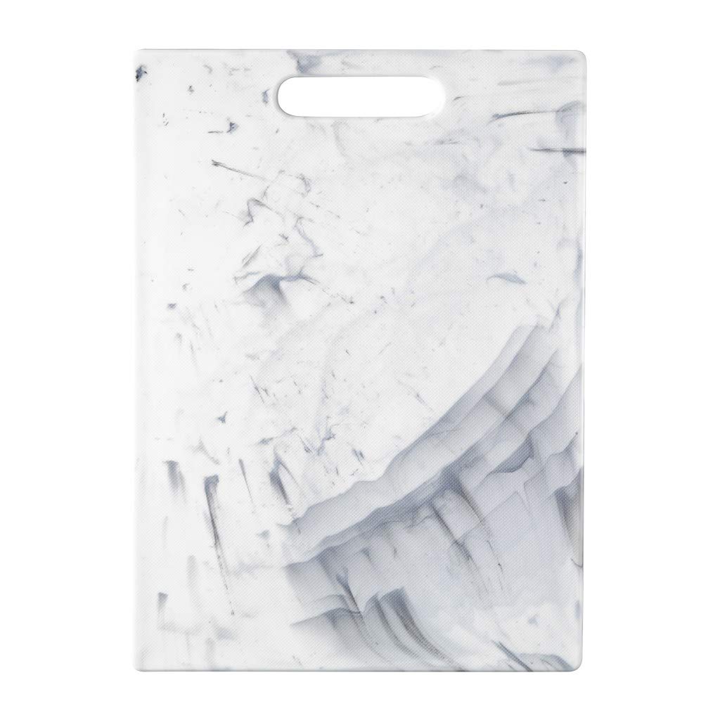 cuisinart-advantage-7-piece-faux-marble-cutting-board-knife-set-white-black image 2