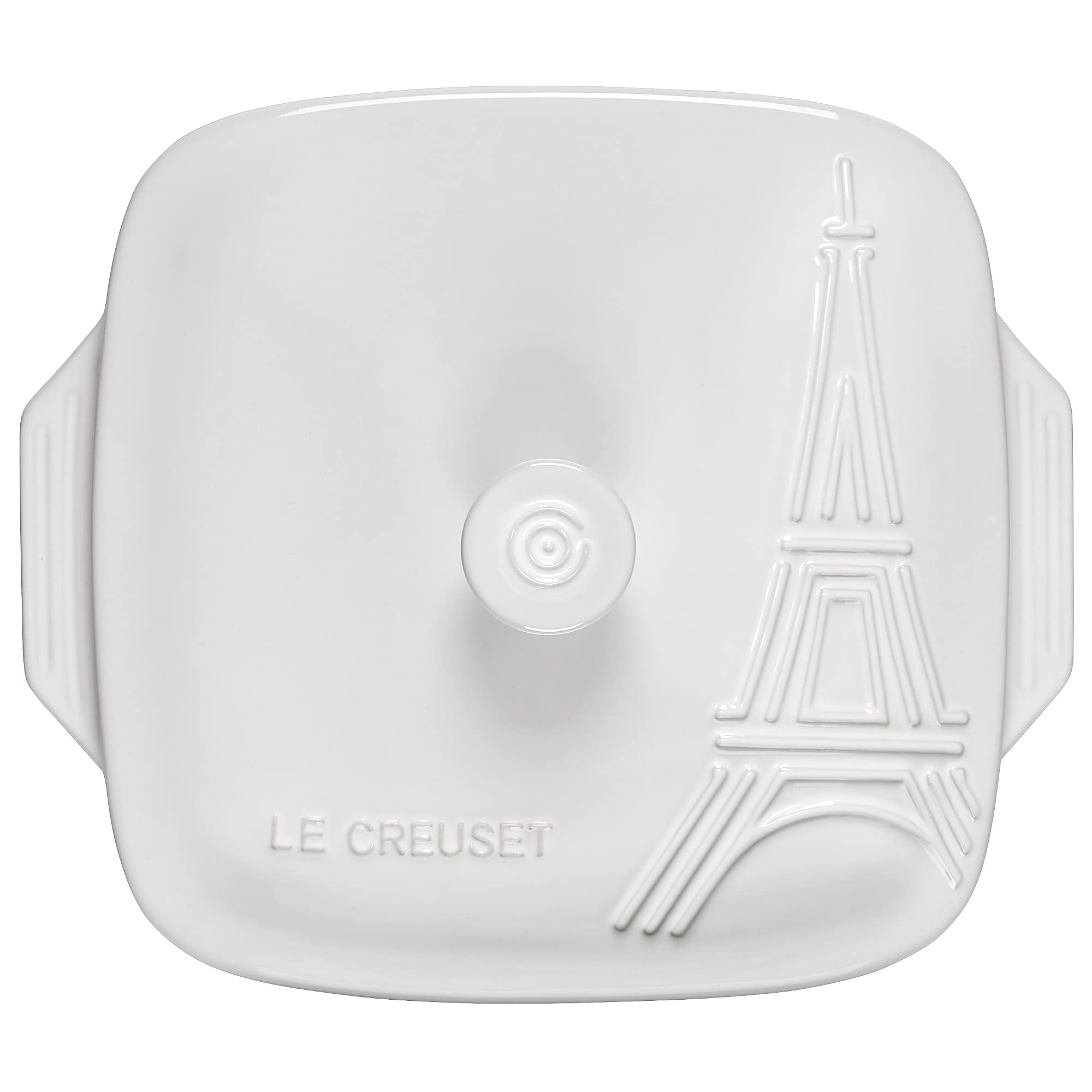 le-creuset-eiffel-tower-stoneware-covered-square-casserole-2-5-qt-9-white image 3