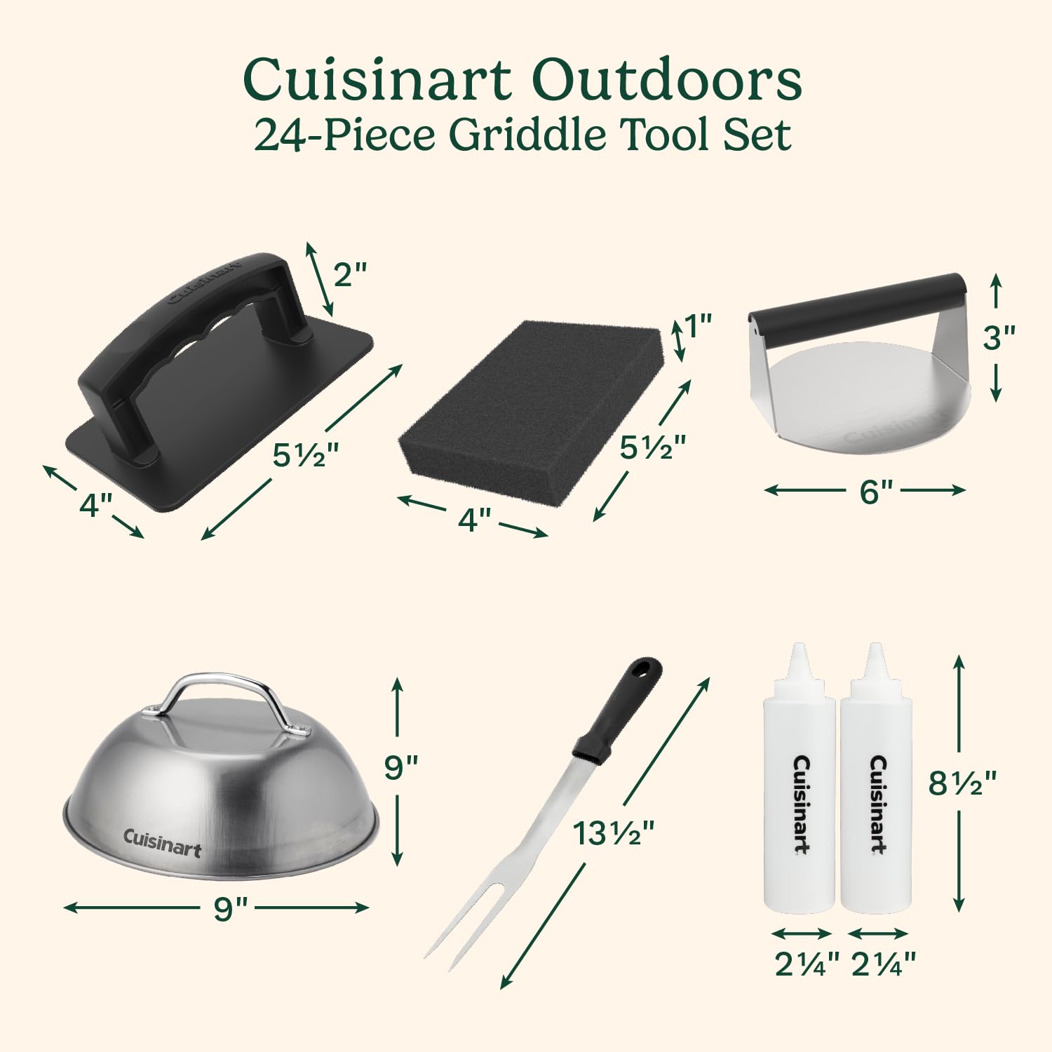 cuisinart-24-piece-griddle-tool-set-with-storage-tote-stainless-steel-flat-top-g image 4