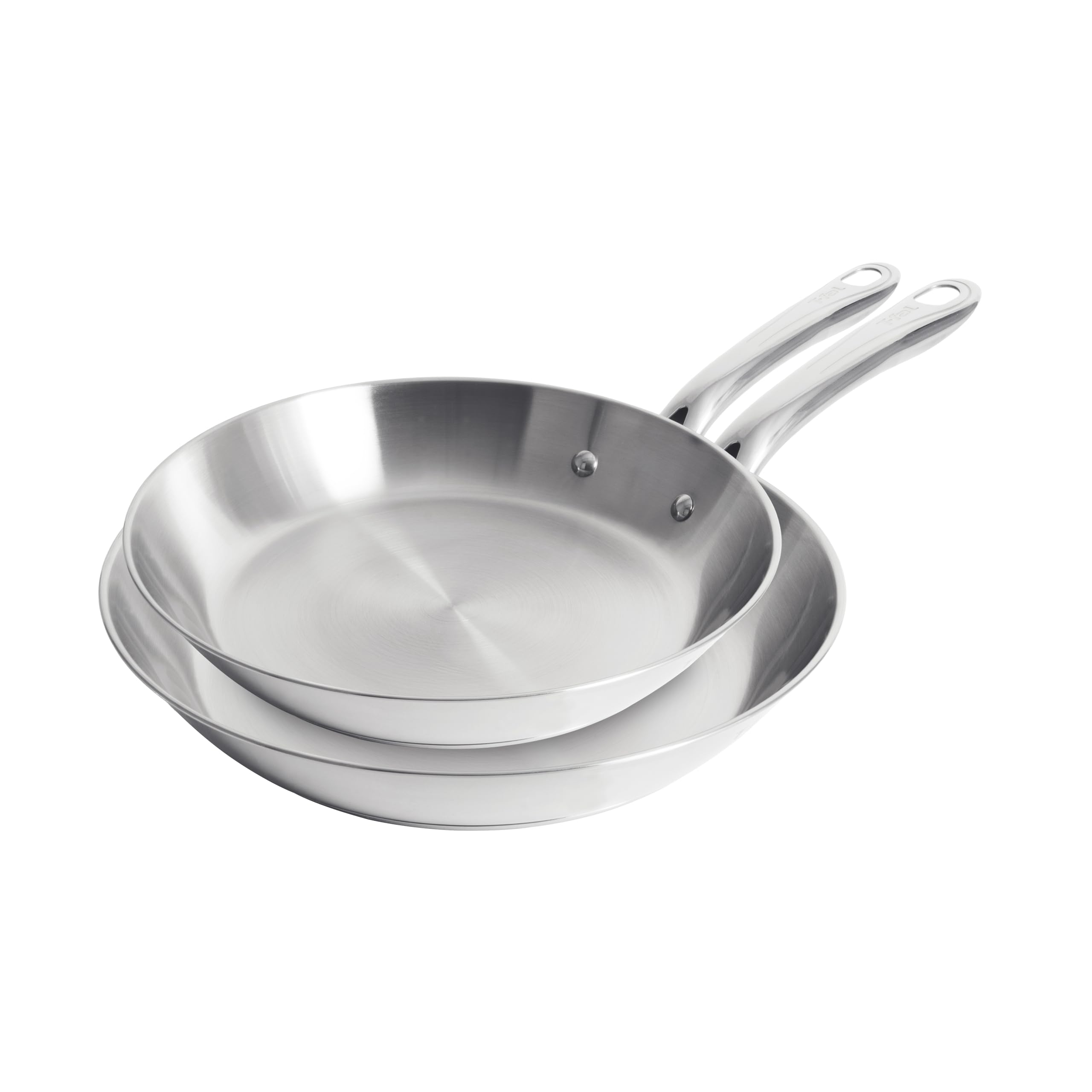 t-fal-gourmet-11-12-5-stainless-steel-frying-pan-set-2-piece image 1