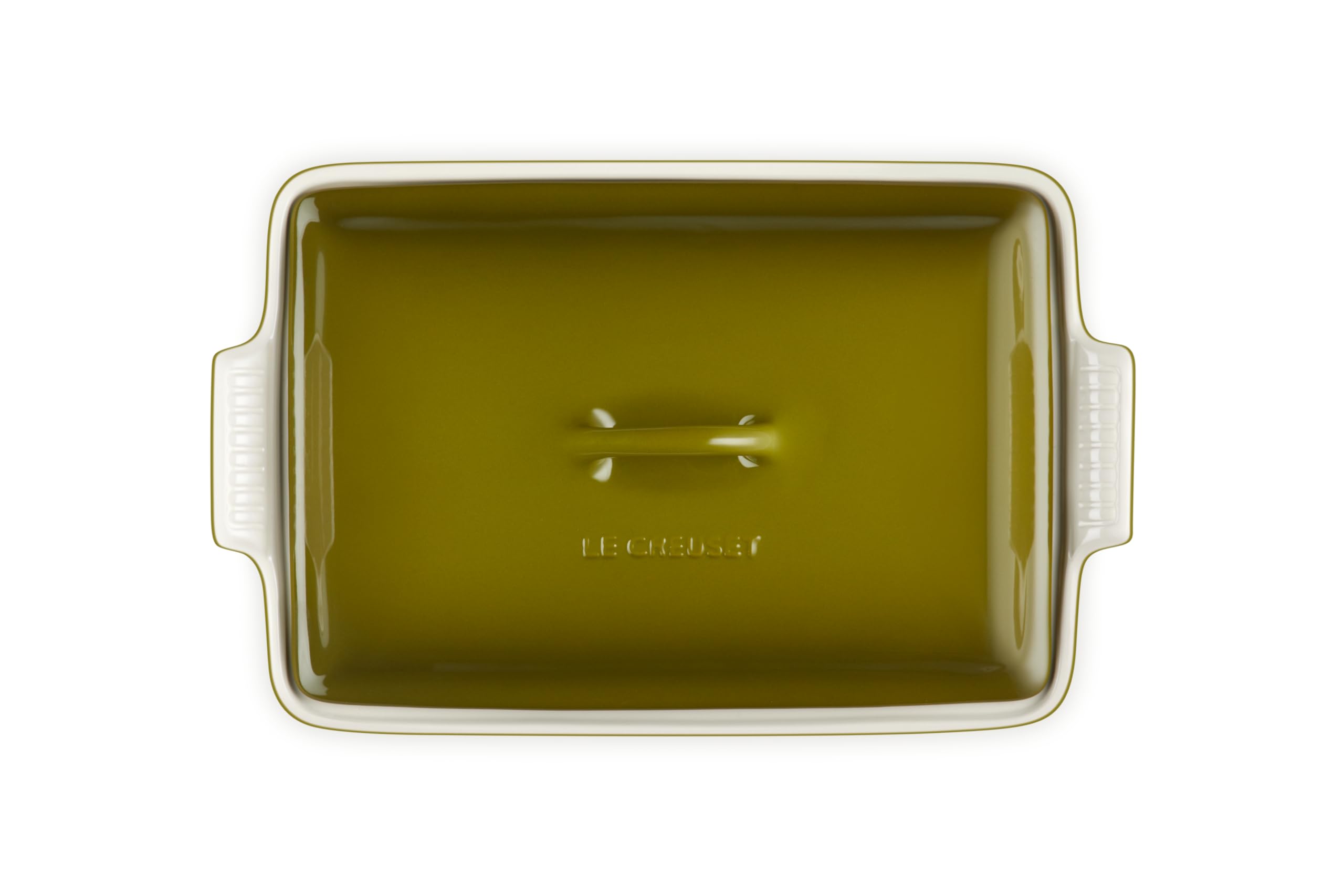 le-creuset-stoneware-heritage-rectangular-covered-casserole-4-qt-olive image 2