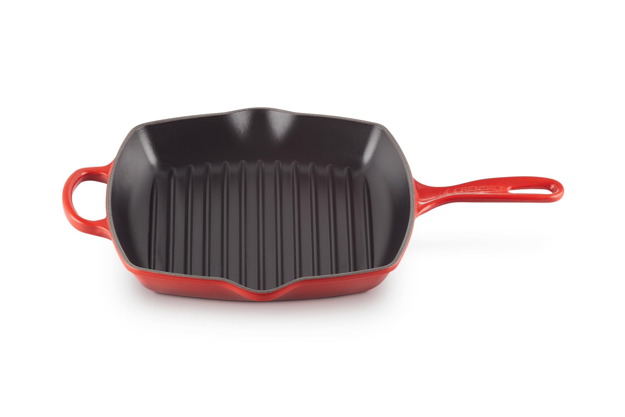 le-creuset-signature-10-25-enameled-cast-iron-square-skillet-grill-cerise image 1