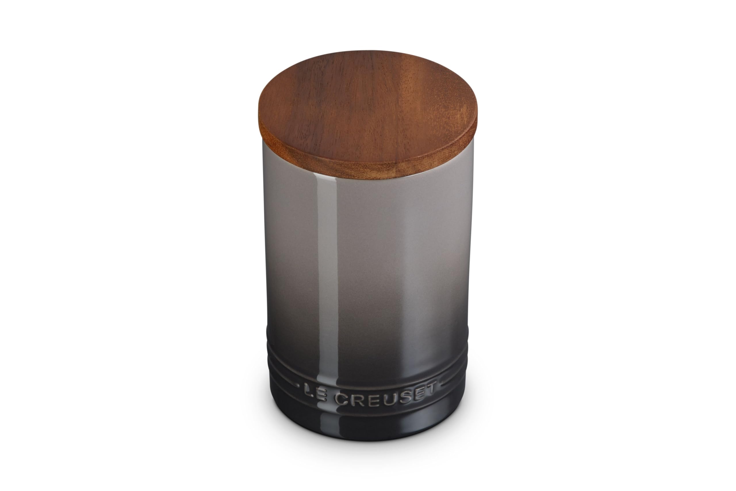 le-creuset-stoneware-signature-small-salt-cellar-and-storage-canister-with-wood- image 8