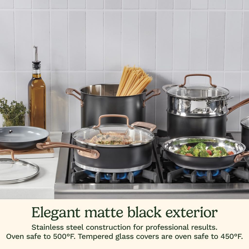 cuisinart-11-piece-matte-black-elegance-cookware-set-mbk89-11 image 2