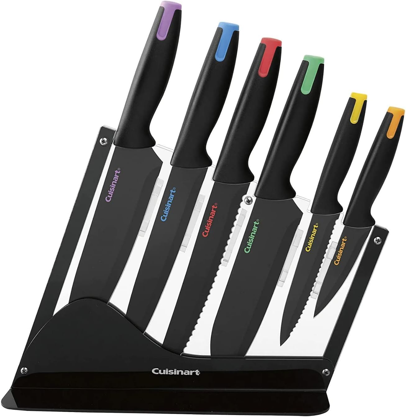 cuisinart-advantage-nonstick-ceramic-coated-knife-set-7-piece-with-acrylic-block image 1