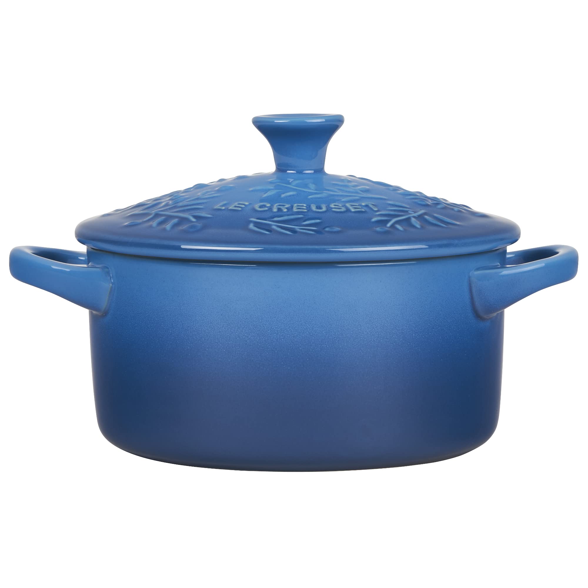 le-creuset-olive-branch-collection-stoneware-mini-round-cocotte-24-oz-marseille- image 4
