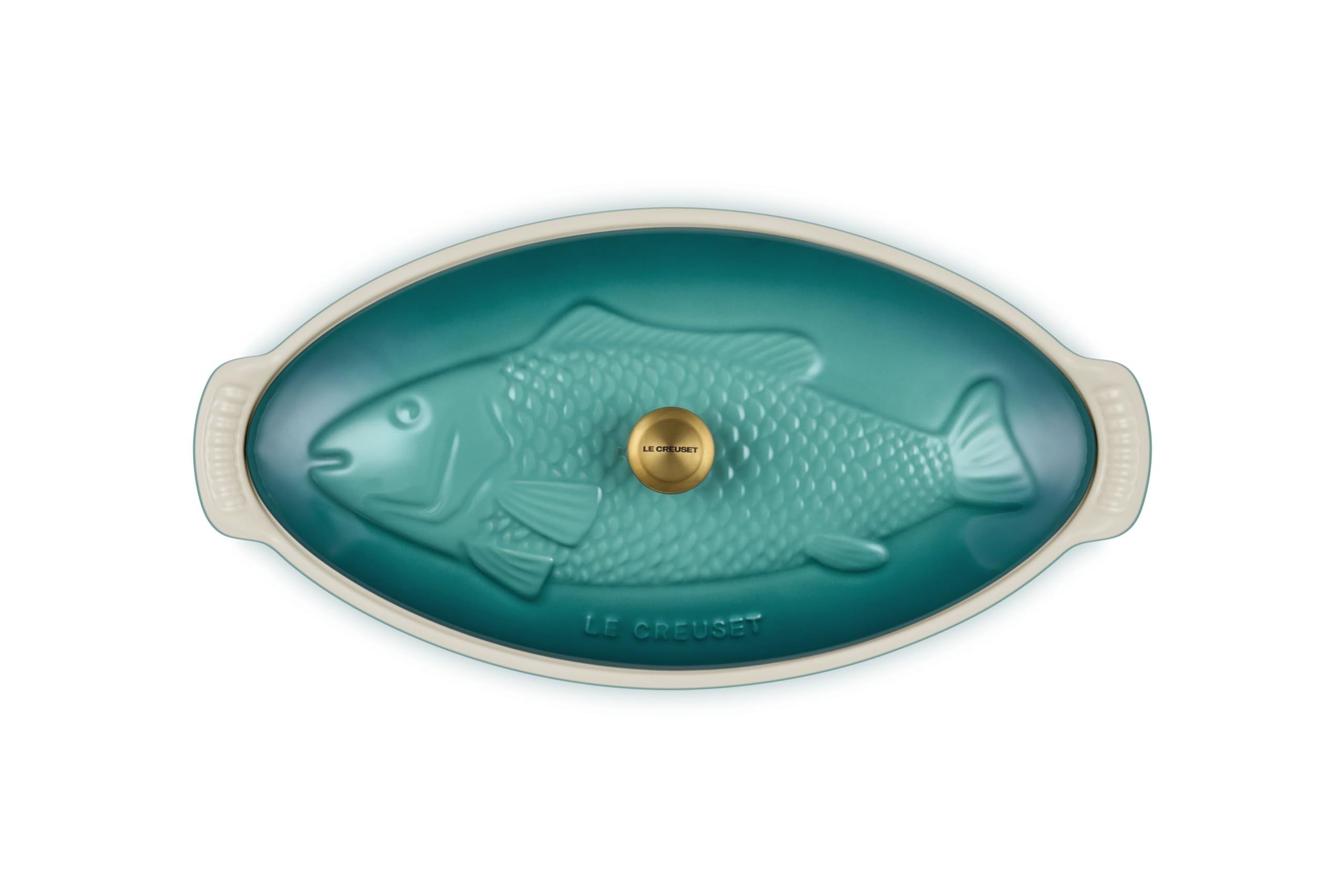 le-creuset-stoneware-heritage-fish-baker-1-7-qt-riviera image 2