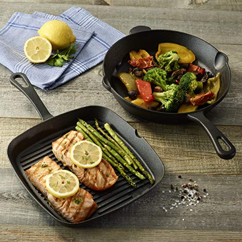 cuisinart-pre-seasoned-cast-iron-9-25-inch-square-grill-10-inch-round-fry-pan-2- image 4