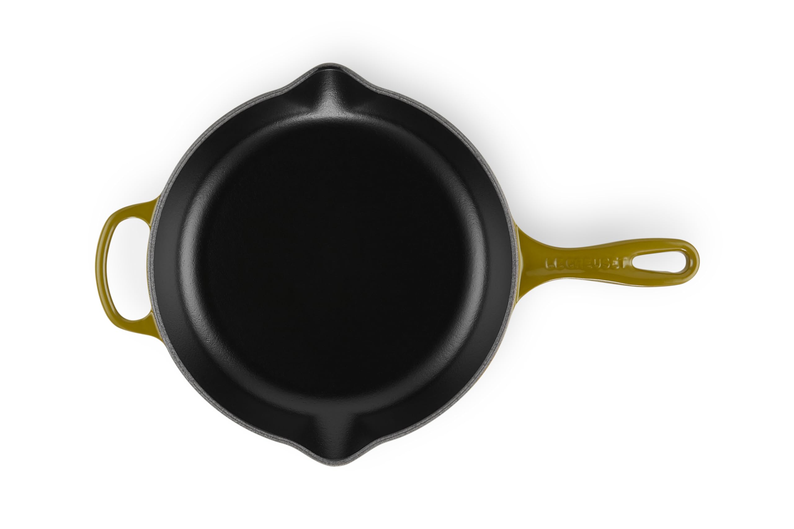 le-creuset-enameled-cast-iron-signature-round-skillet-10-25-olive image 2