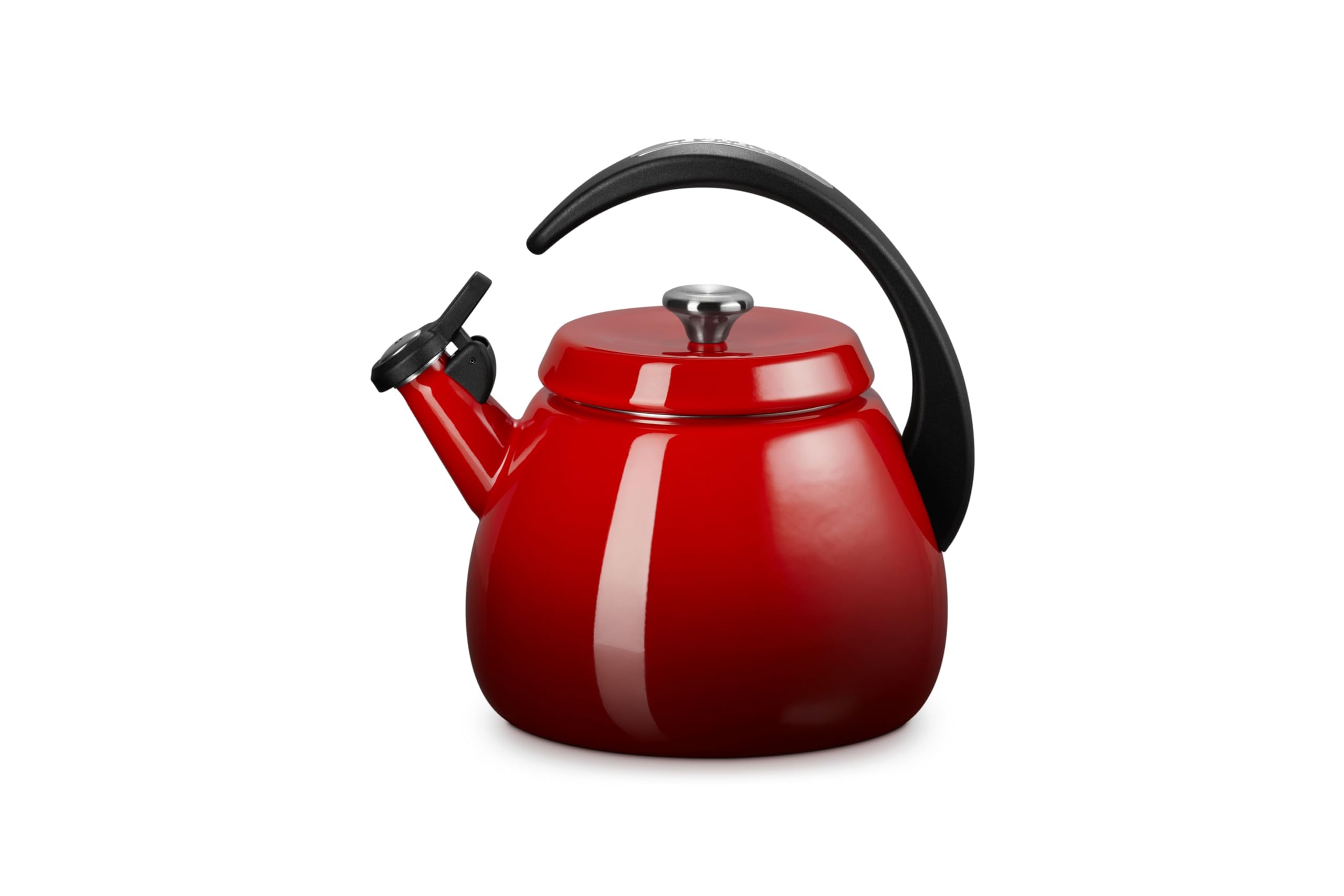 le-creuset-enamel-on-steel-cloche-kettle-2-2-qt-cerise-whistling-tea-kettle image 1