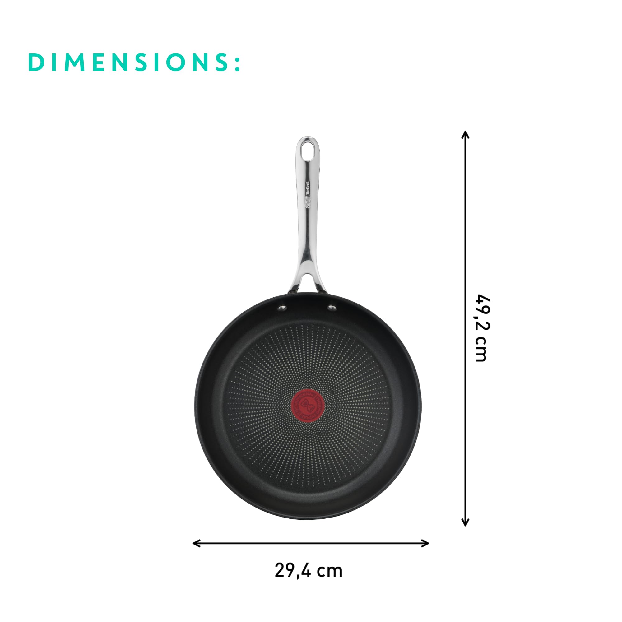 t-fal-jamie-oliver-11-inch-nonstick-stainless-steel-fry-pan-induction-compatible image 2