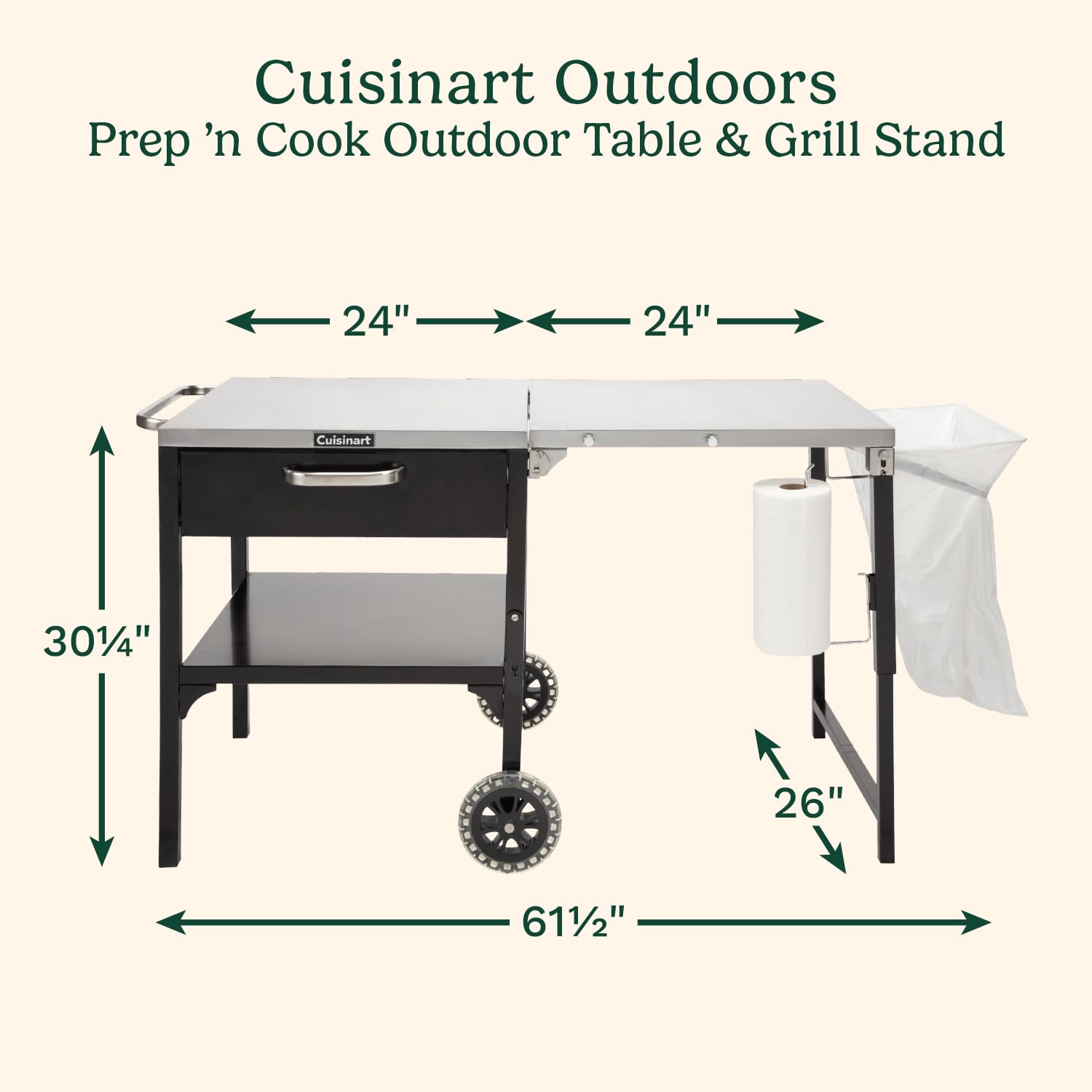 cuisinart-prep-n-cook-outdoor-table-and-grill-stand-stainless-steel-folding-tabl image 2