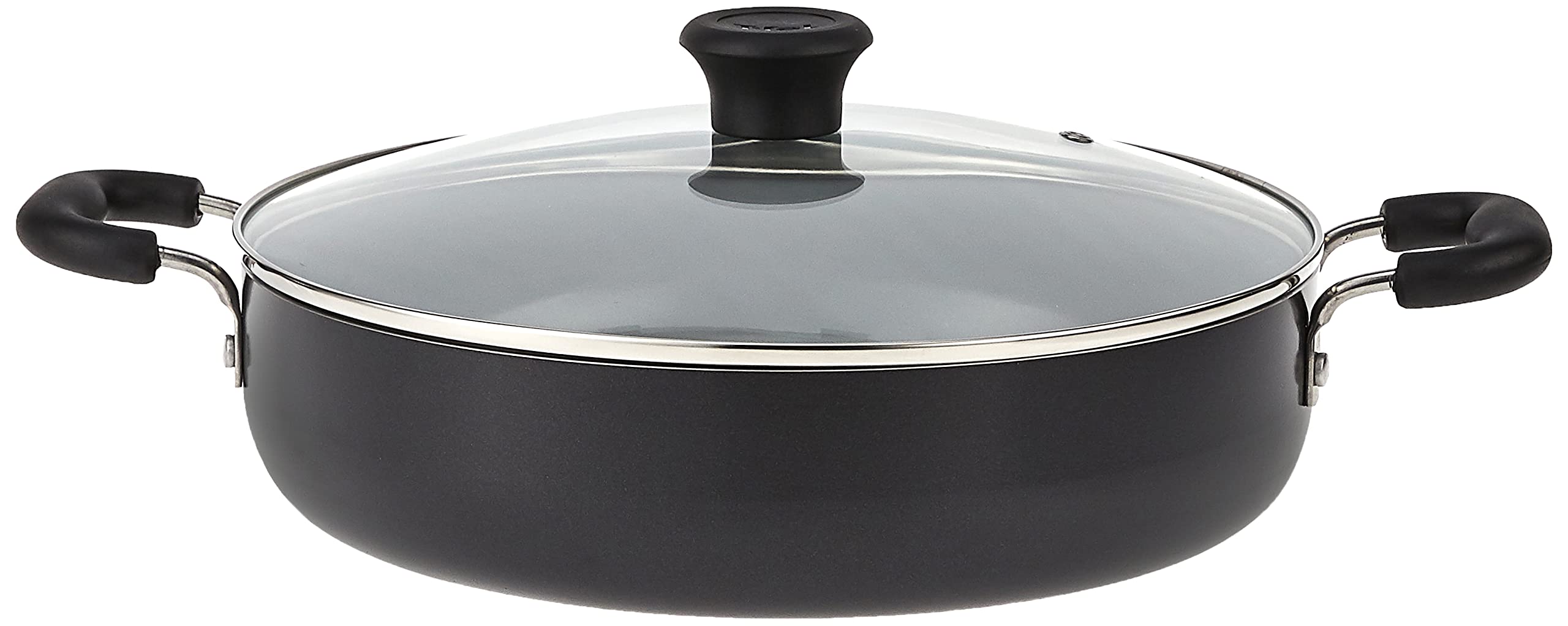 t-fal-specialty-ceramic-dishwasher-oven-safe-everyday-pan-12-in-5-qt-black image 2