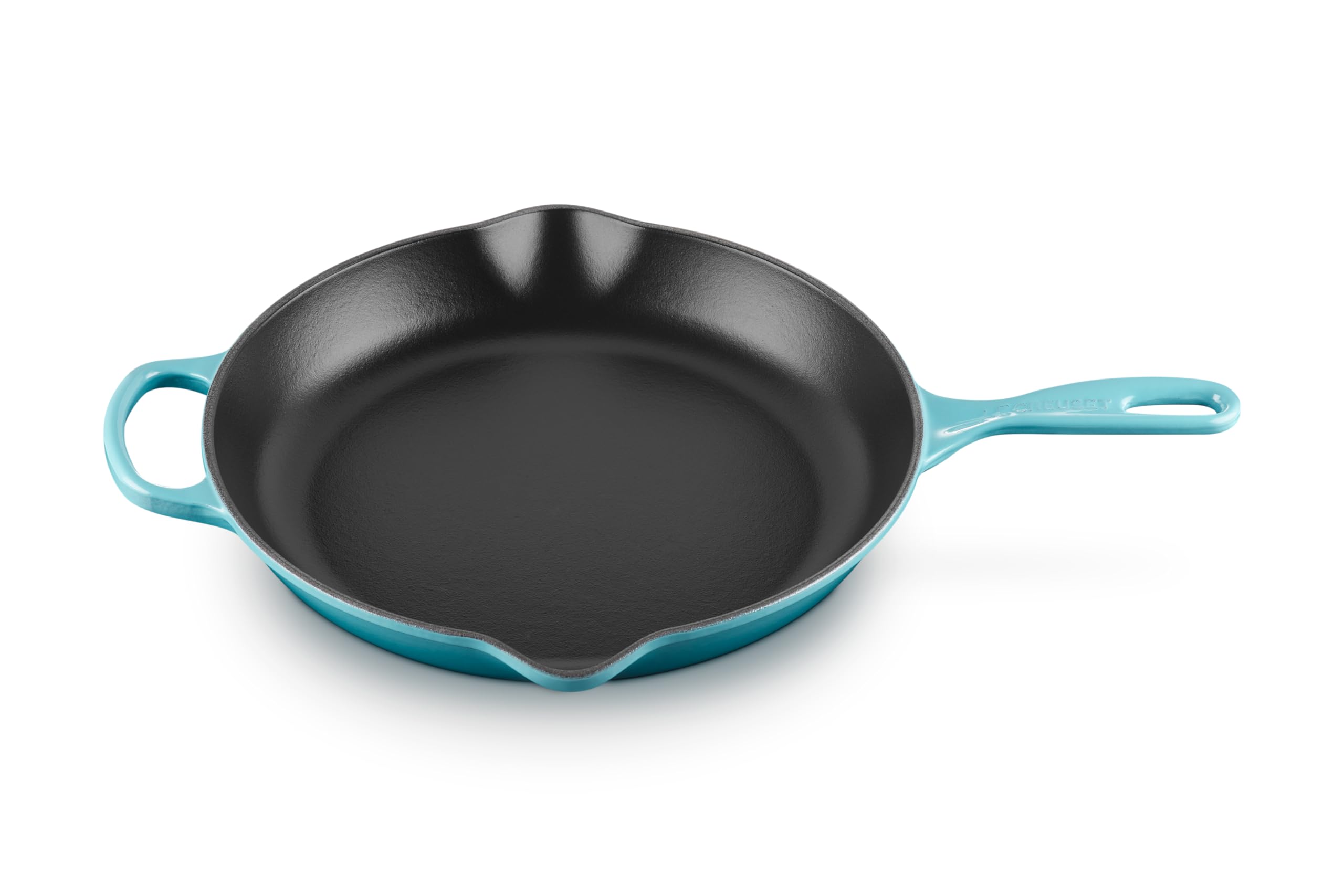 le-creuset-signature-iron-handle-skillet-11-75-inch-enameled-cast-iron-caribbean image 1