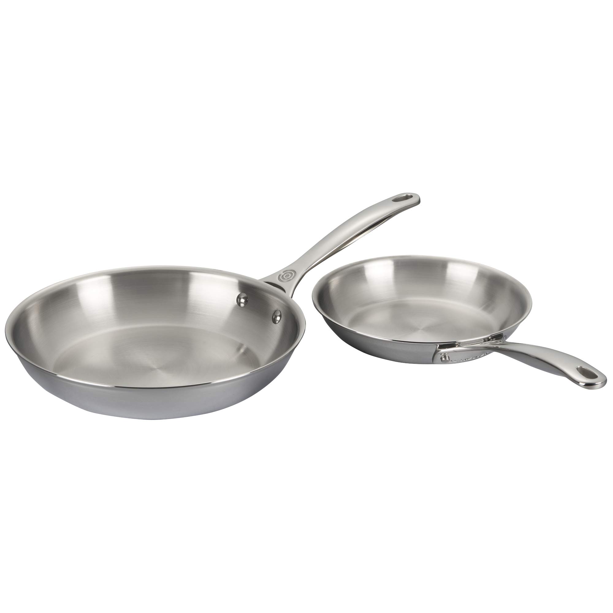 le-creuset-tri-ply-stainless-steel-2-piece-fry-pan-set-8-inch-10-inch-fry-pans image 2