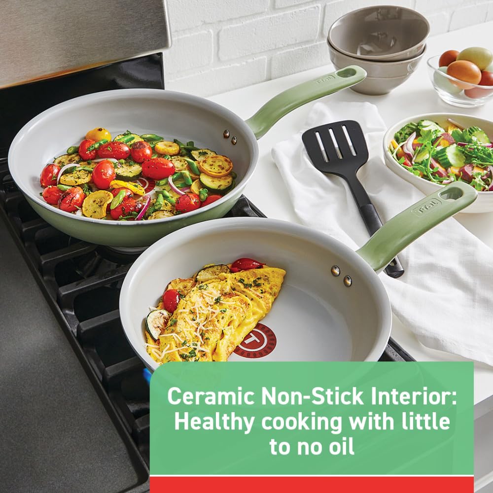 t-fal-simply-cook-recycled-aluminum-ceramic-nonstick-fry-pan-set-2-piece image 3