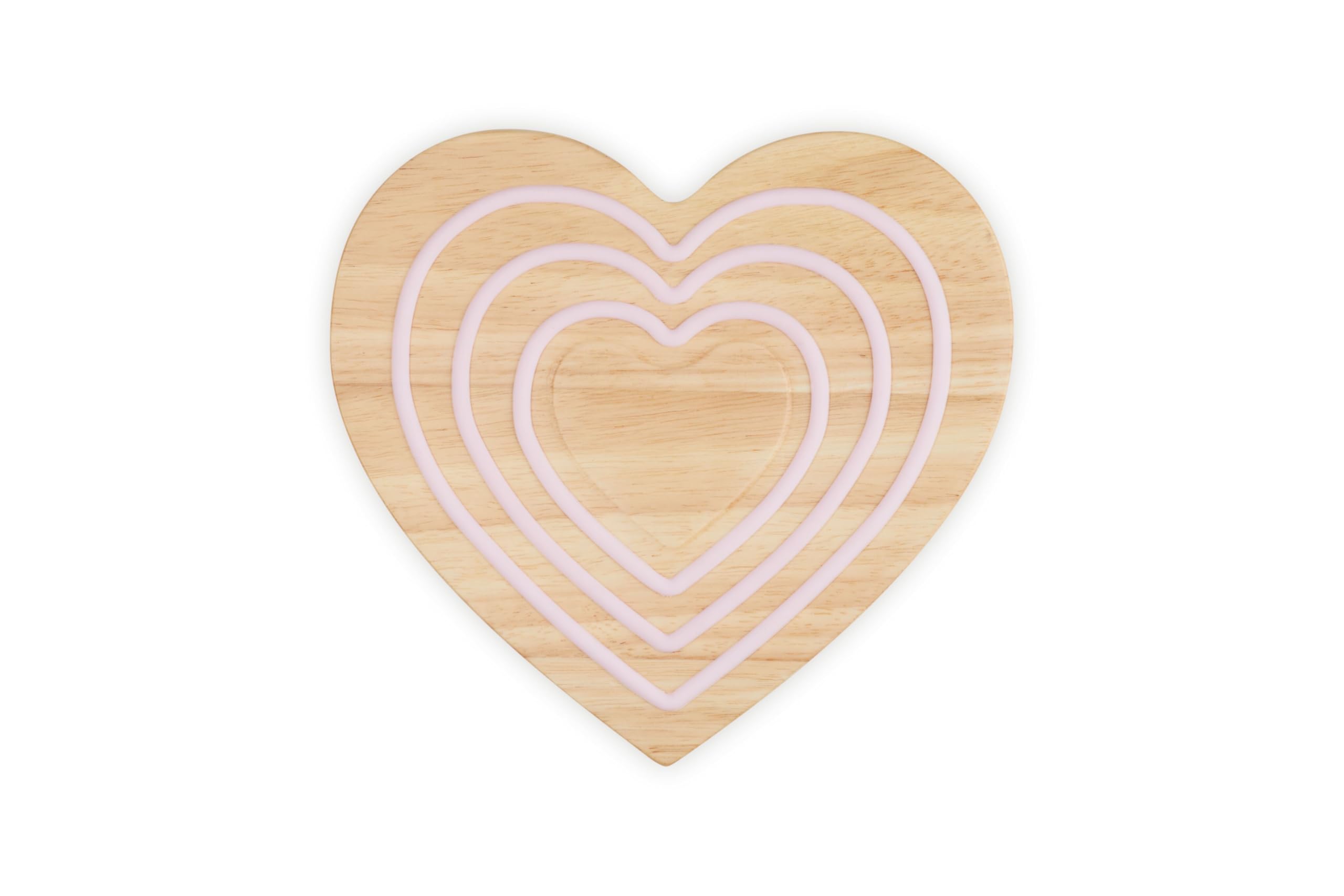 le-creuset-magnetic-wood-trivet-heart-shaped-8-pink-silicone image 2