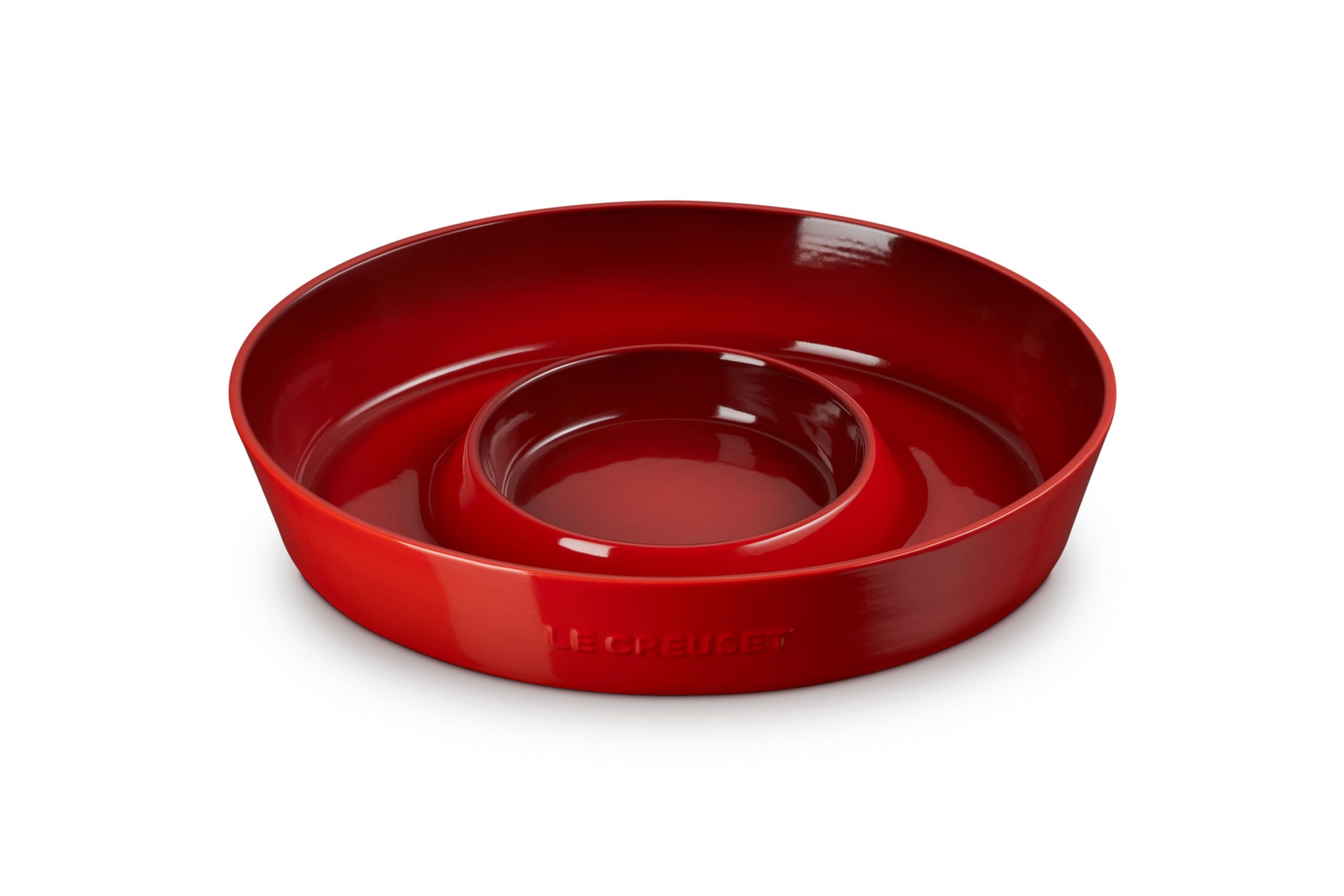 le-creuset-stoneware-signature-oval-chip-and-dip-platter-13-cerise image 1
